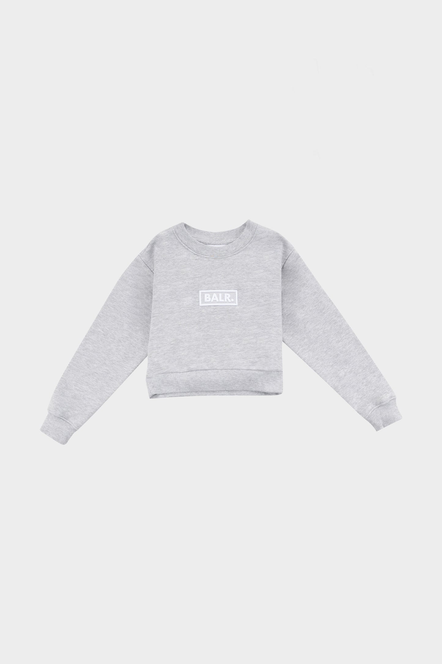 Kids Loose Crewneck Embro 1 Grey Heather