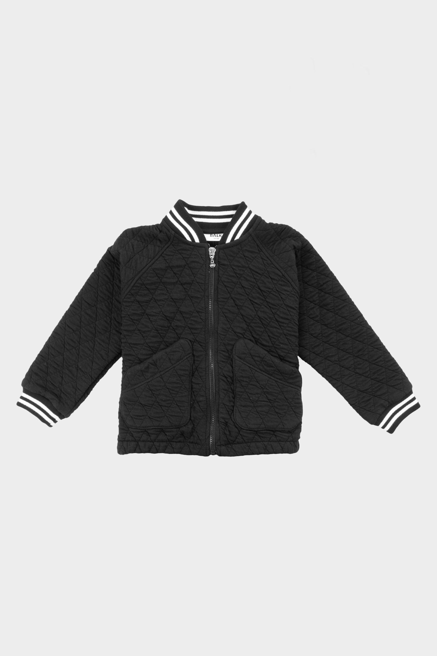 Kids Knitted Bomber Jacket Jet Black