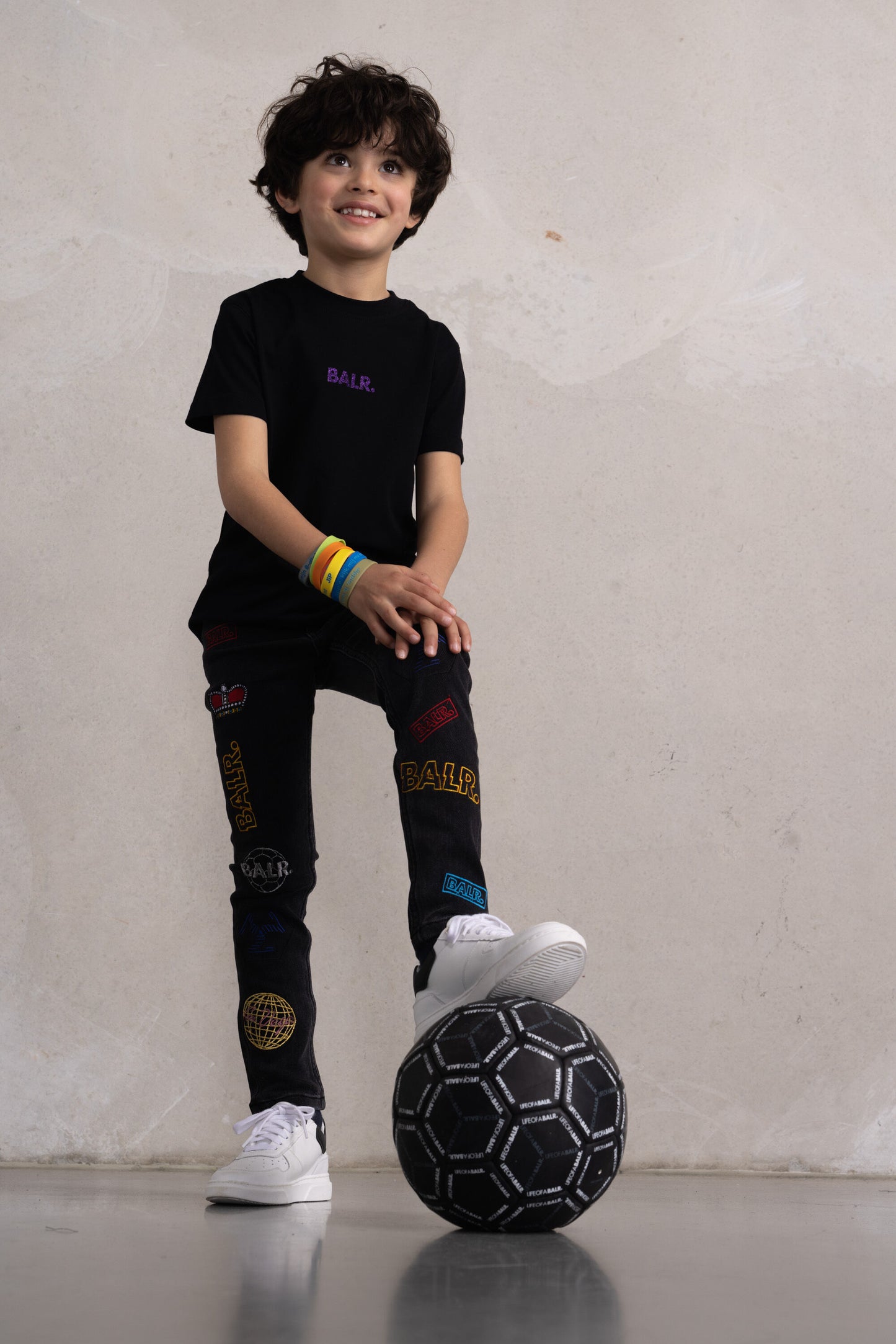 Ruby Skinny Badge Denim Kids Washed Black