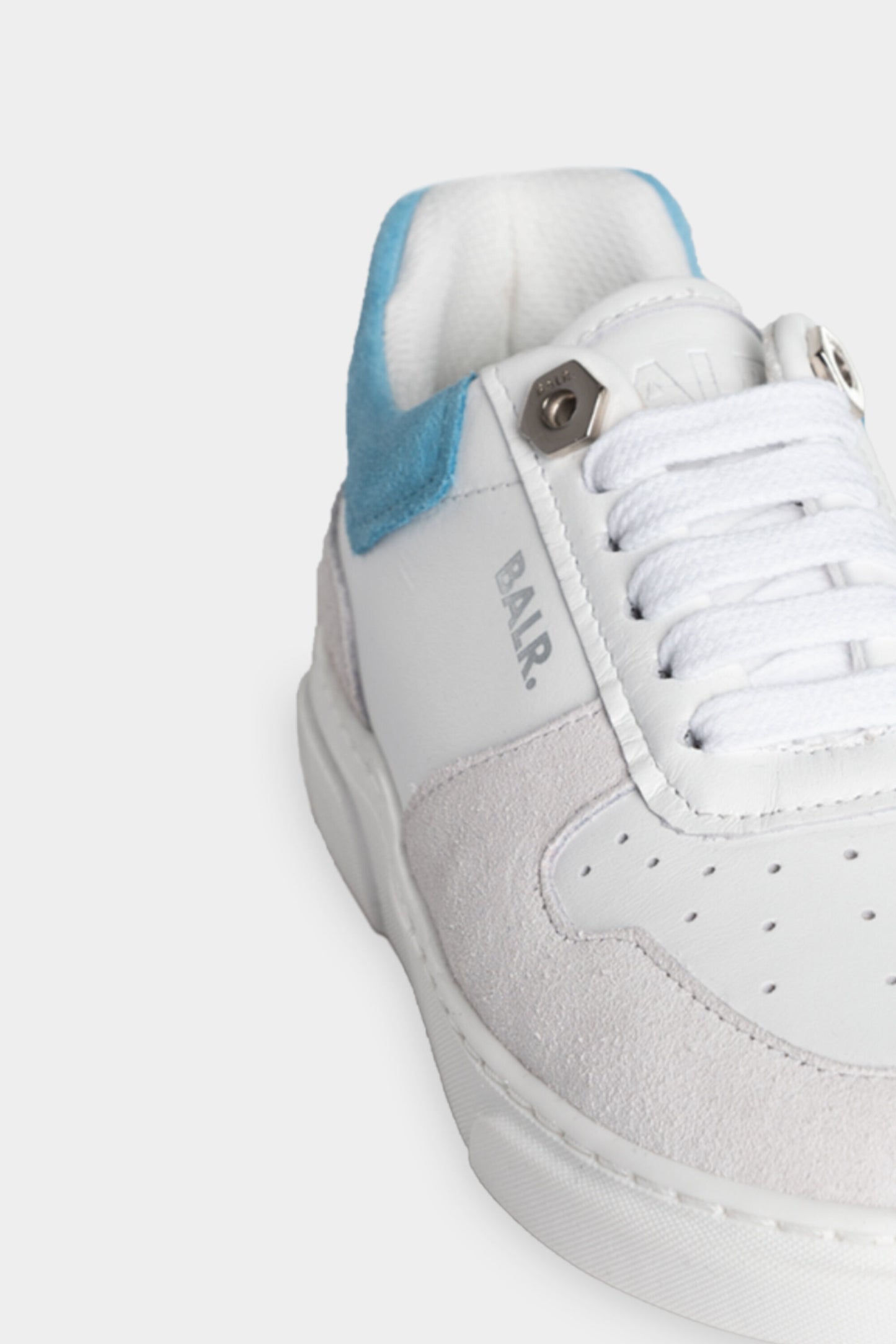 Kids Sneaker Low Leather-Suede White/Sky Blue