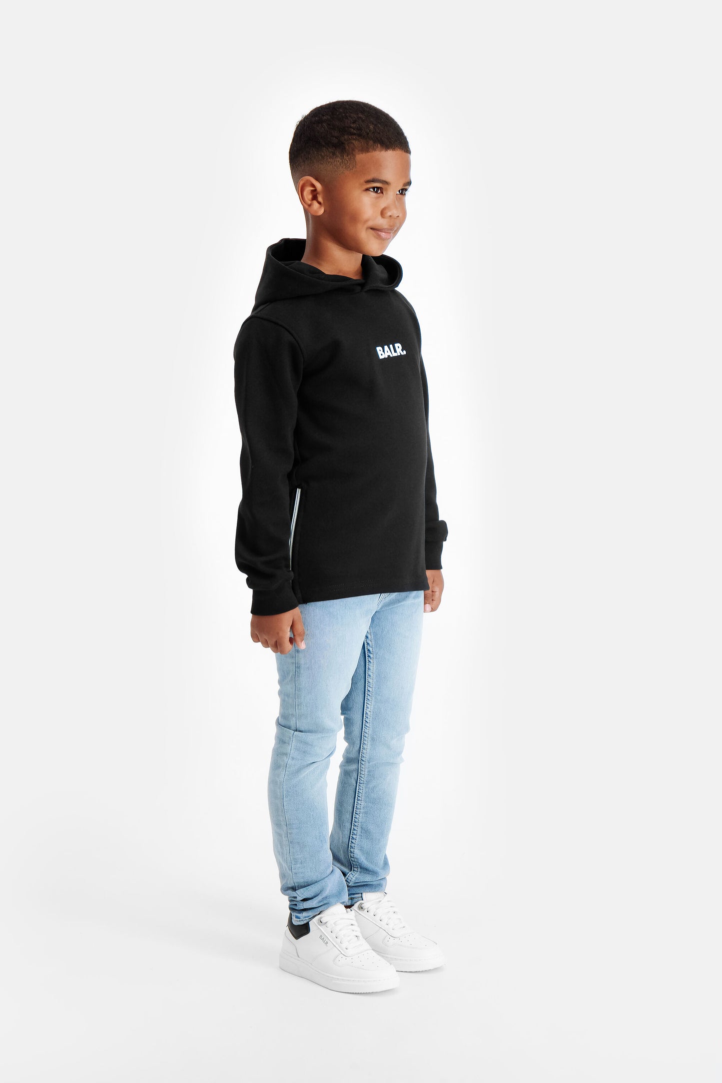 Q-Series Straight Classic Hoodie Kids Jet Black
