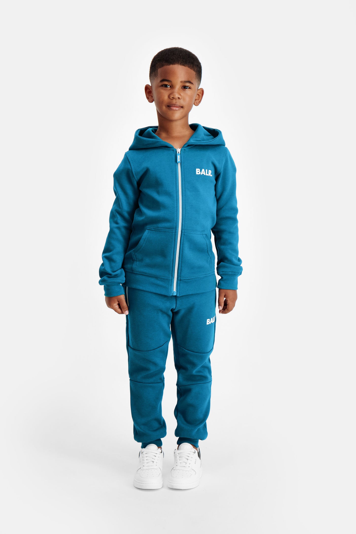Q-Series Straight Zip Thru Hoodie Kinderen Blauwe Inkt