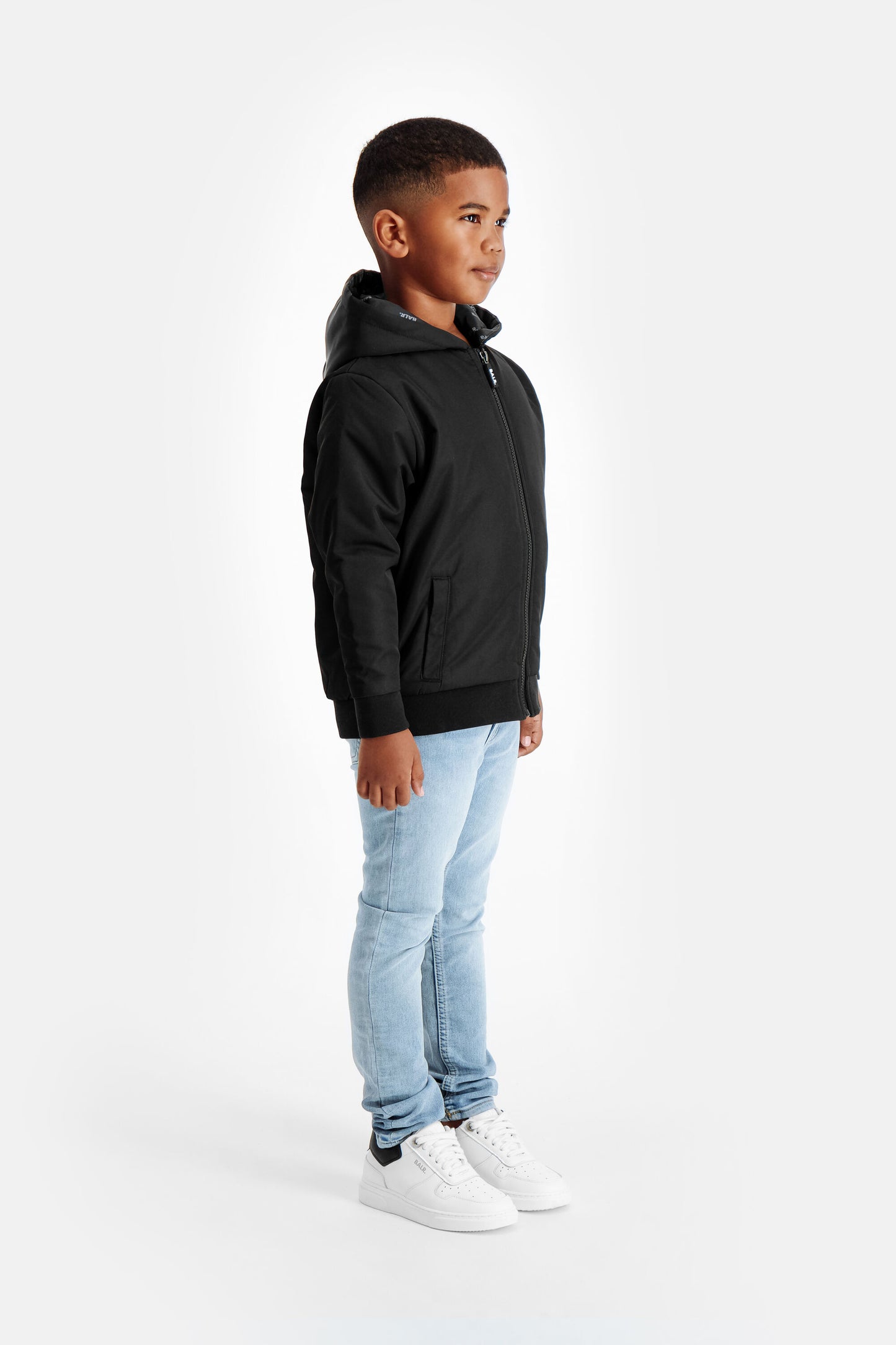 Roqi Flock Bomber Jacket Kinderen Jet Zwart