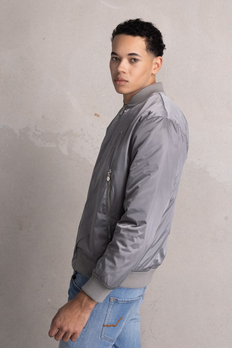 Hazel Unisex Loose BALR. Bomber Jacket Mirage Grey