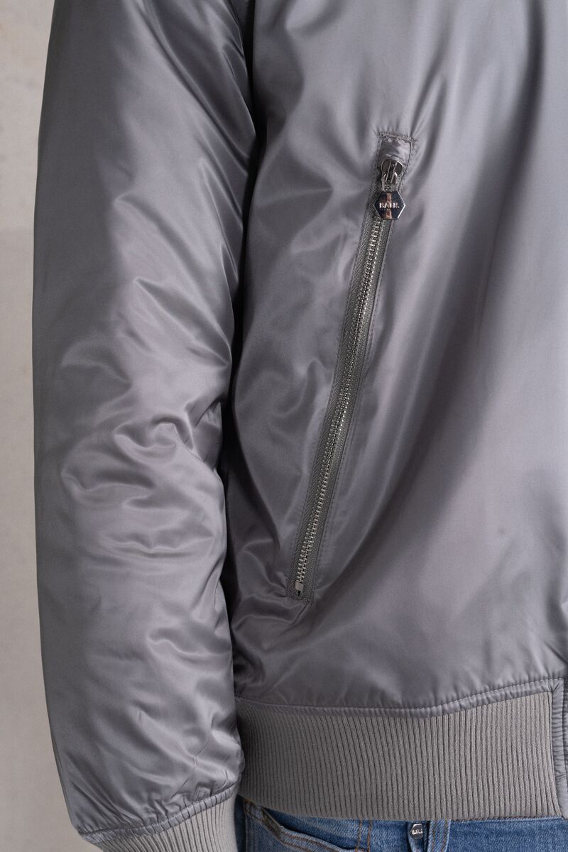 Hazel Unisex Loose BALR. Bomber Jacket Mirage Grey