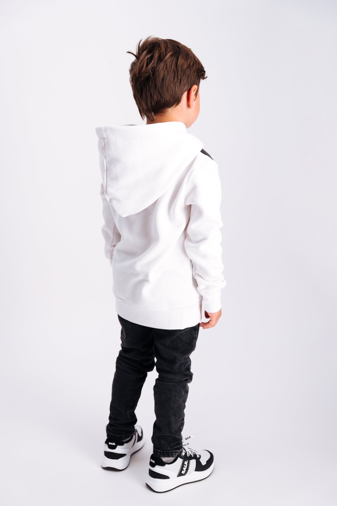 Tilted Logo Hoodie Kids White