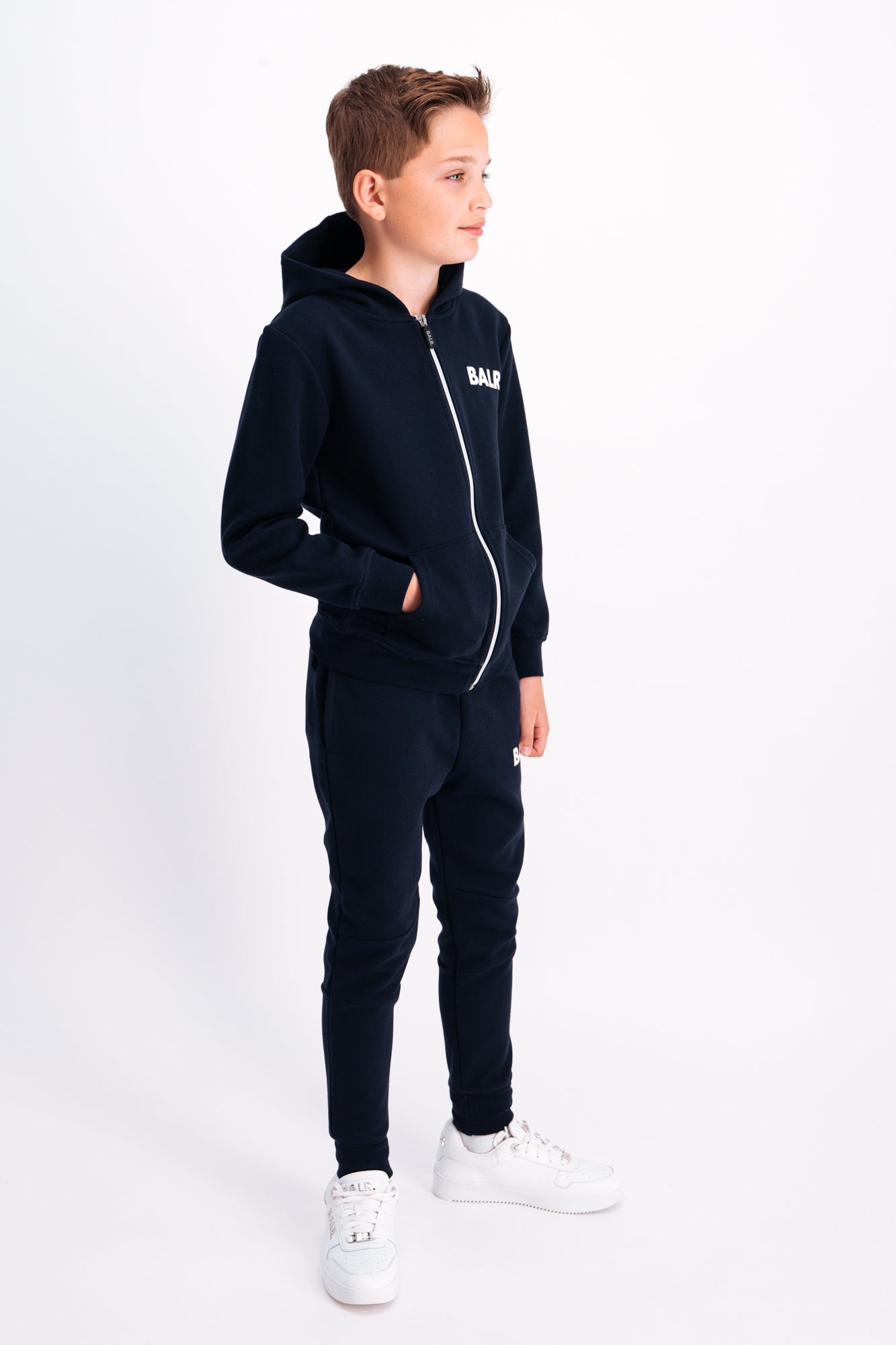 Q-Series Zip Thru Hoodie Navy Blue