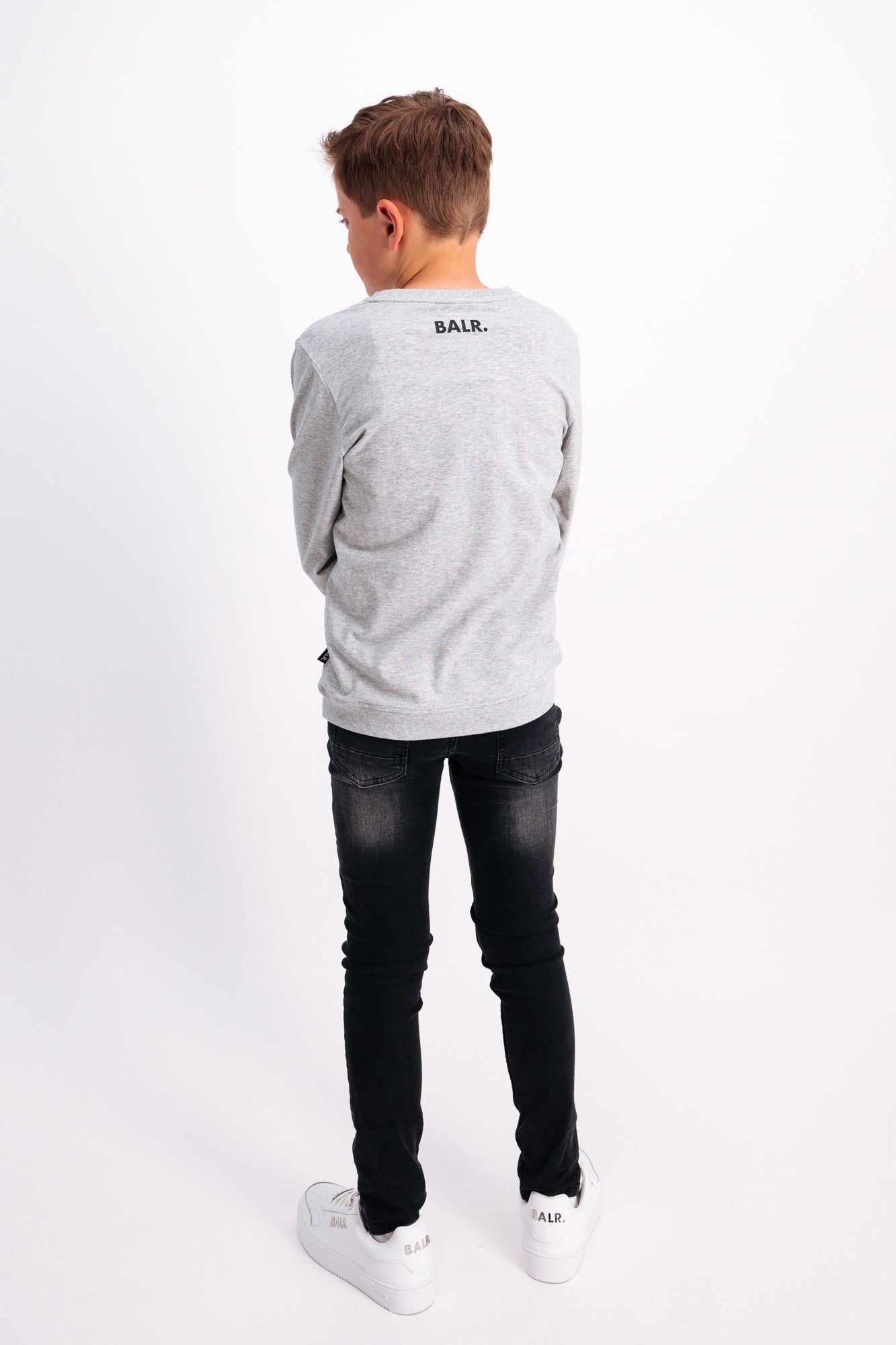Brand Logo T-Shirt L/S Lt Grey Heather