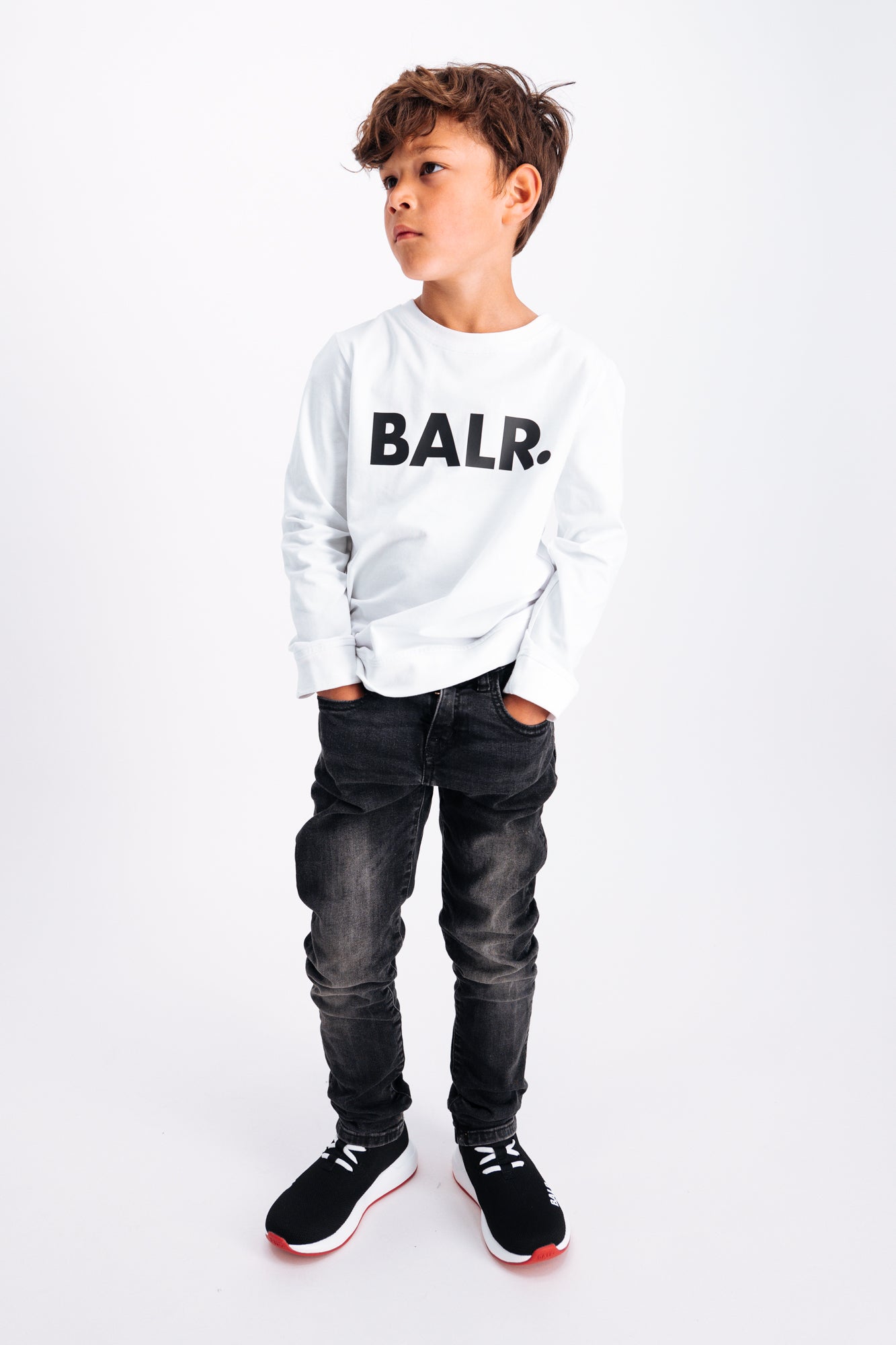 Markenlogo T-Shirt L/S Weiß