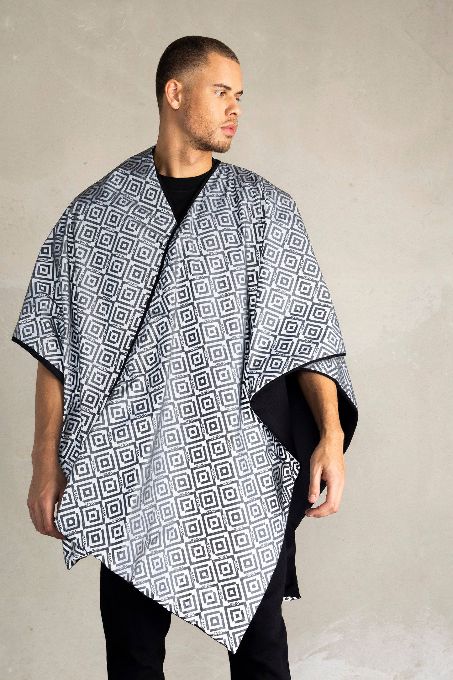 Poncho Reversible - ISHU Jet Black/3M Reflective
