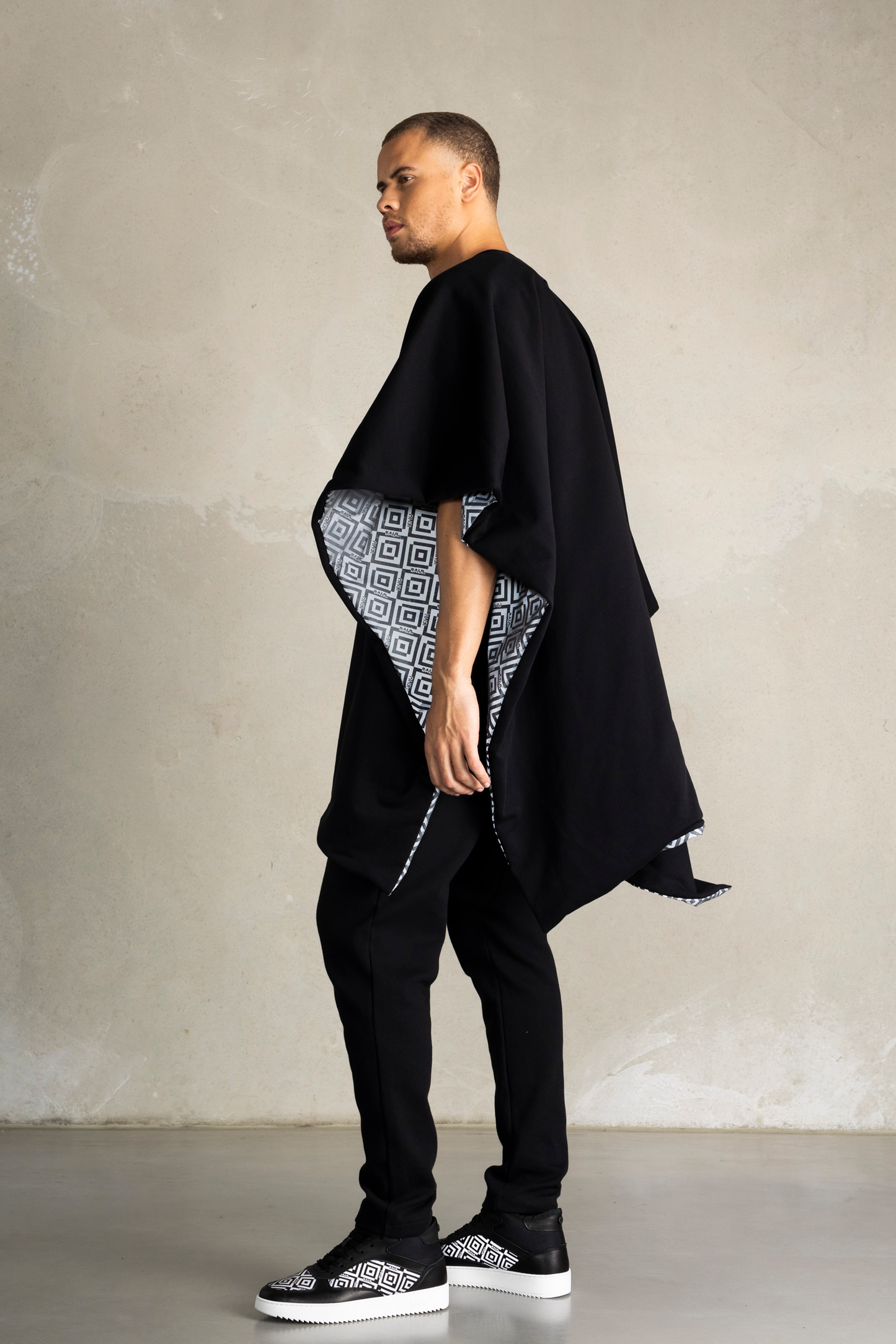 Poncho Reversible - ISHU Jet Black/3M Reflective