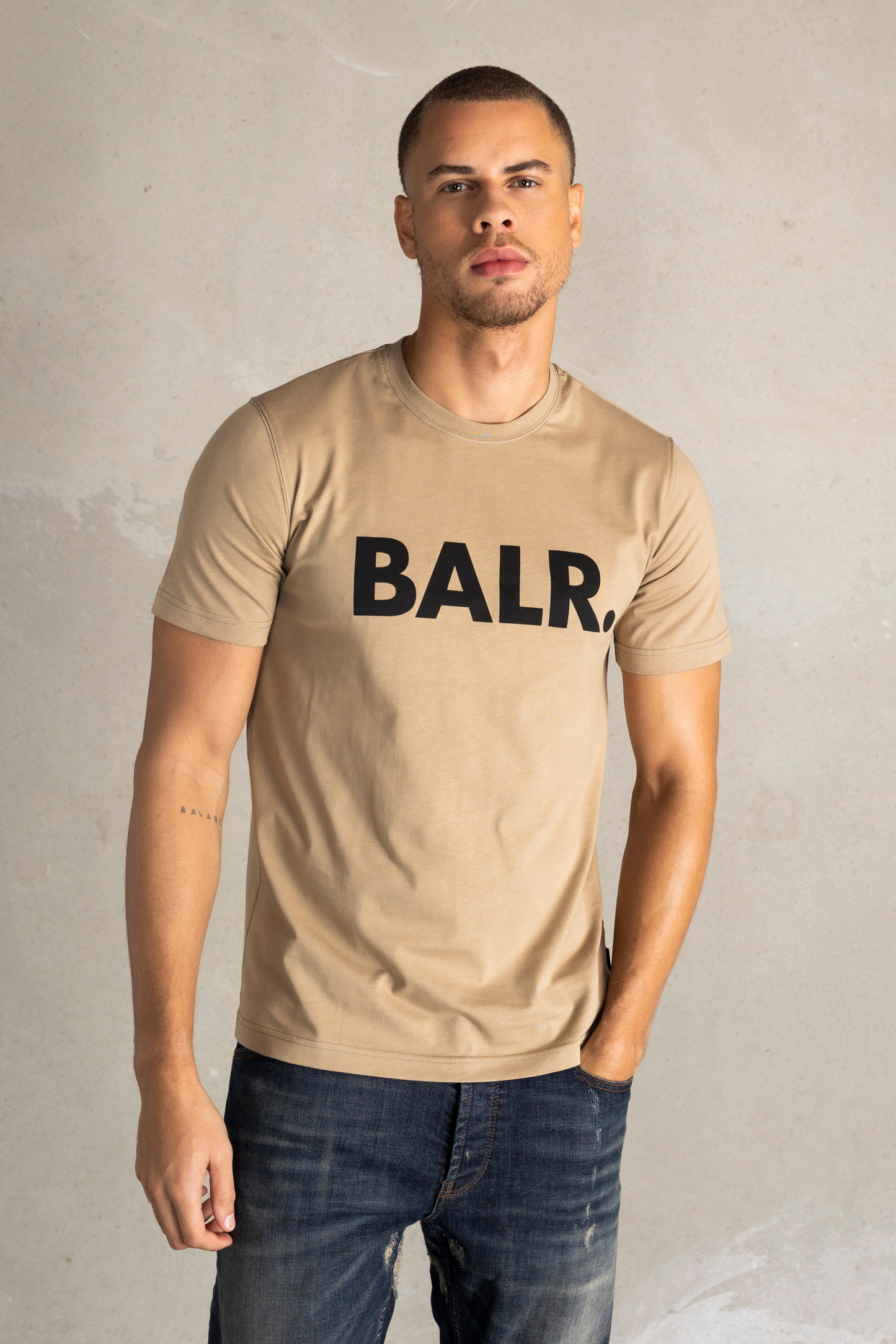Brand Straight T-Shirt White Pepper