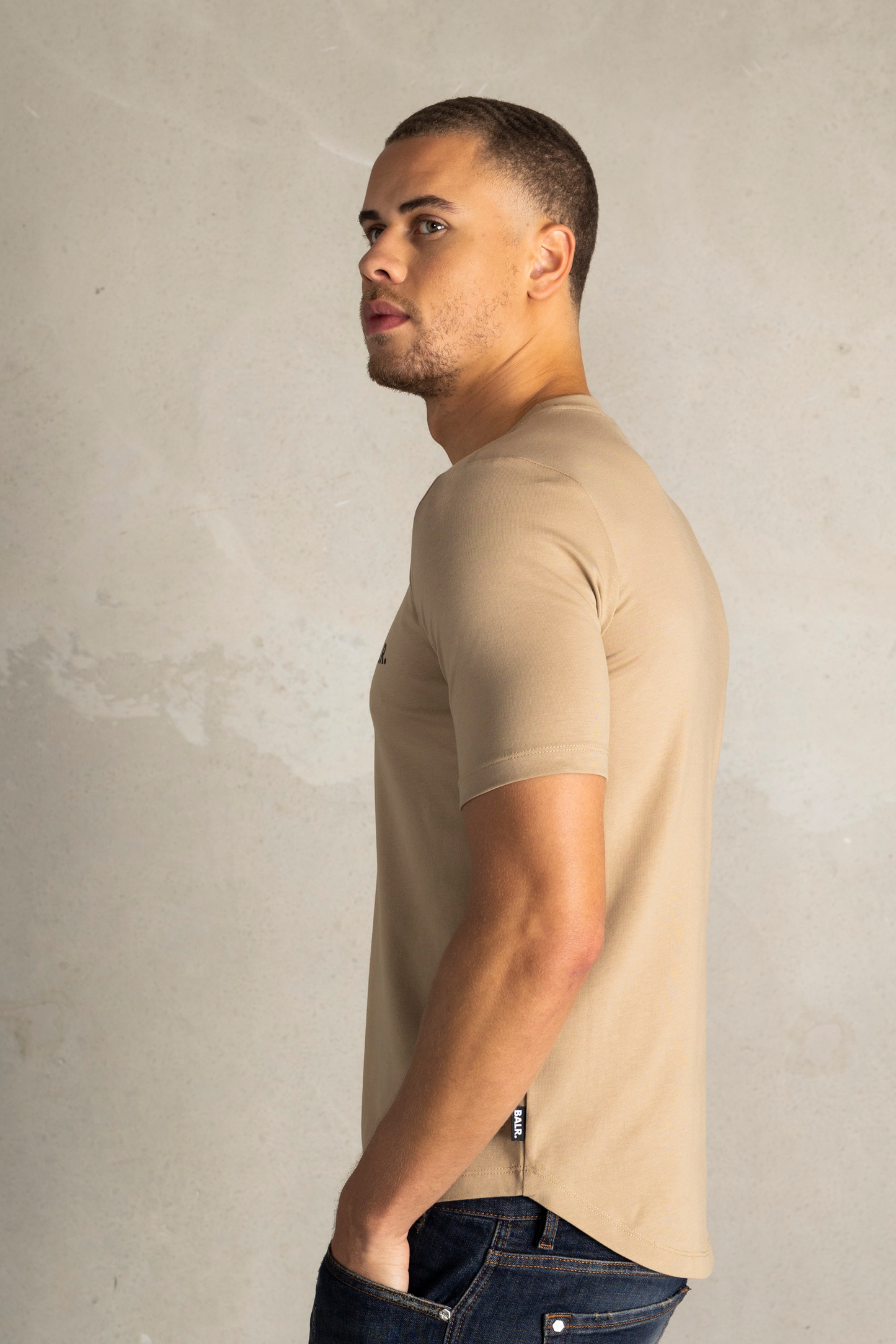 Athletic Small Branded Chest T-Shirt White Pepper