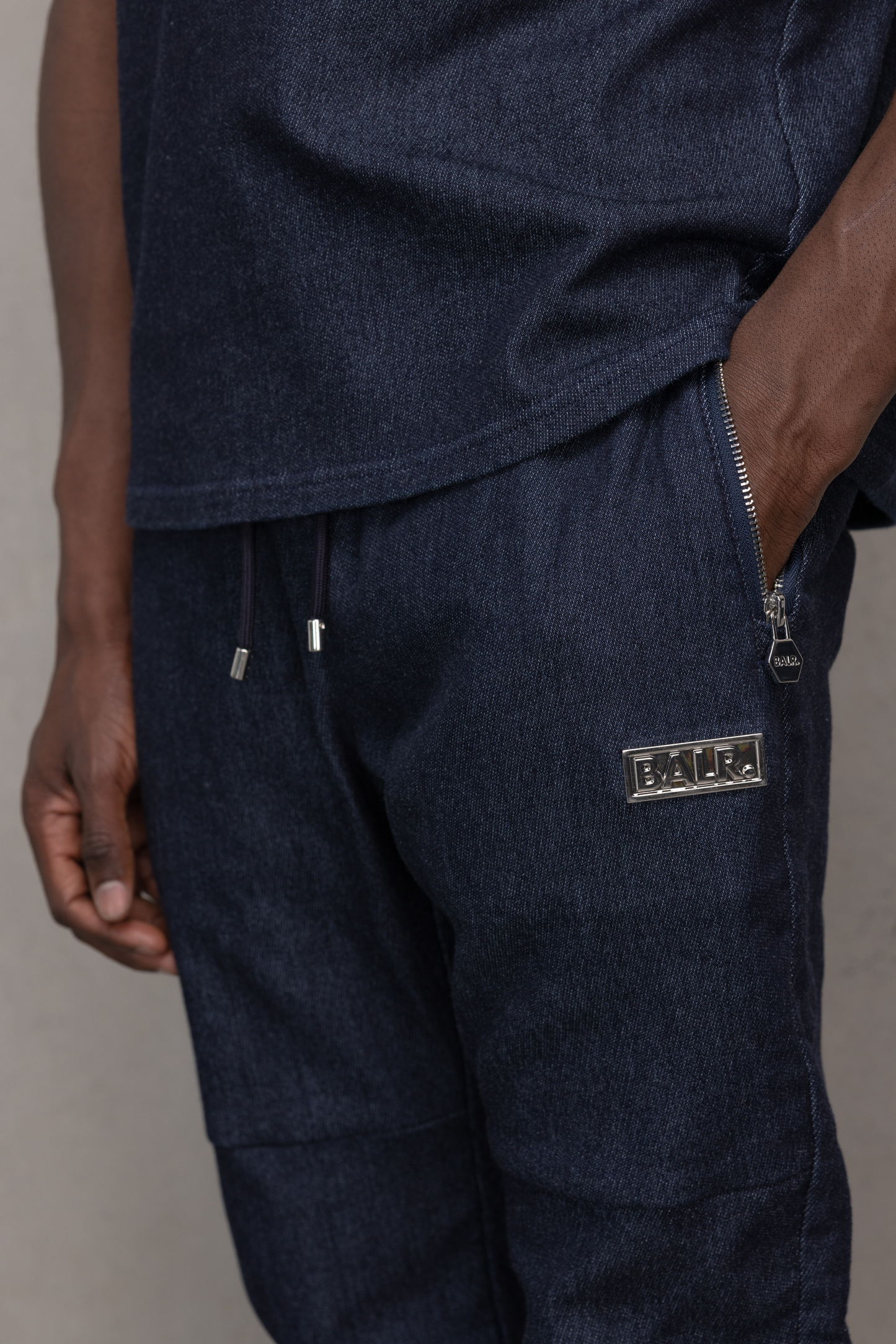 D10 Straight Denim Sweatpants Dark Aged.