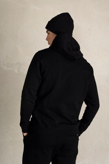 Olaf Straight Badge Hoodie Jet Black