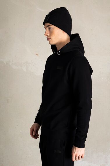 Olaf Straight Badge Hoodie Jet Black