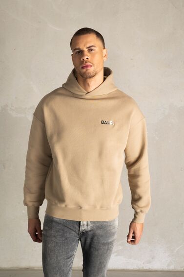 Joey Box Satin Hoodie White Pepper