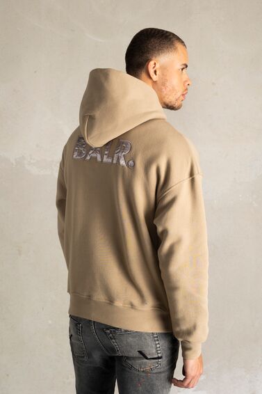 Joey Box Satin Hoodie White Pepper