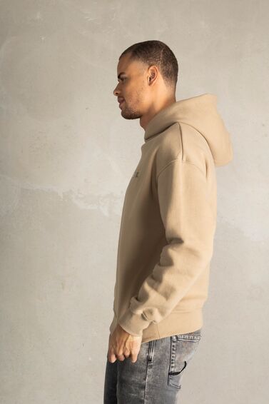 Joey Box Satin Hoodie White Pepper
