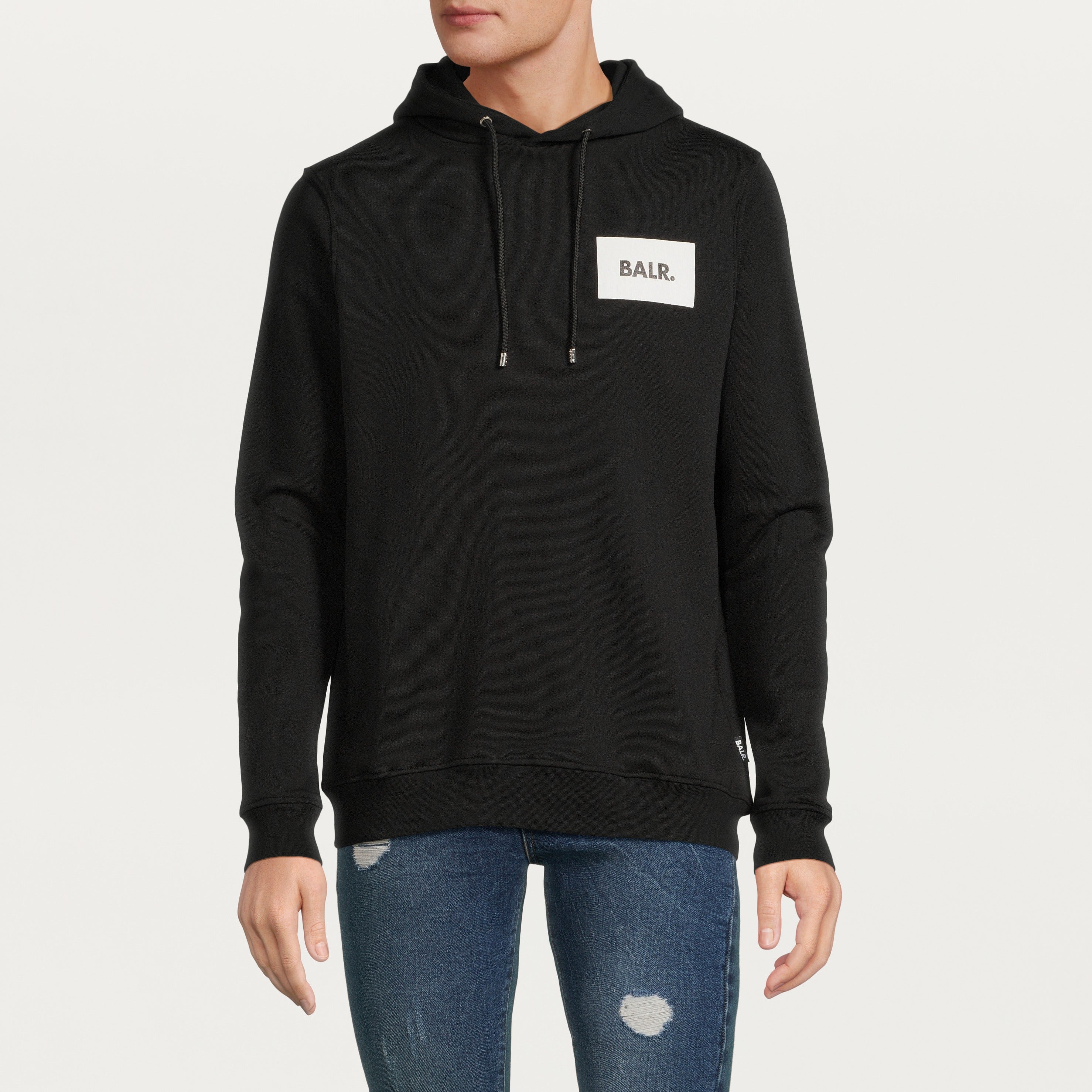 Olaf Straight Rectangle LOAB Hoodie Jet Black
