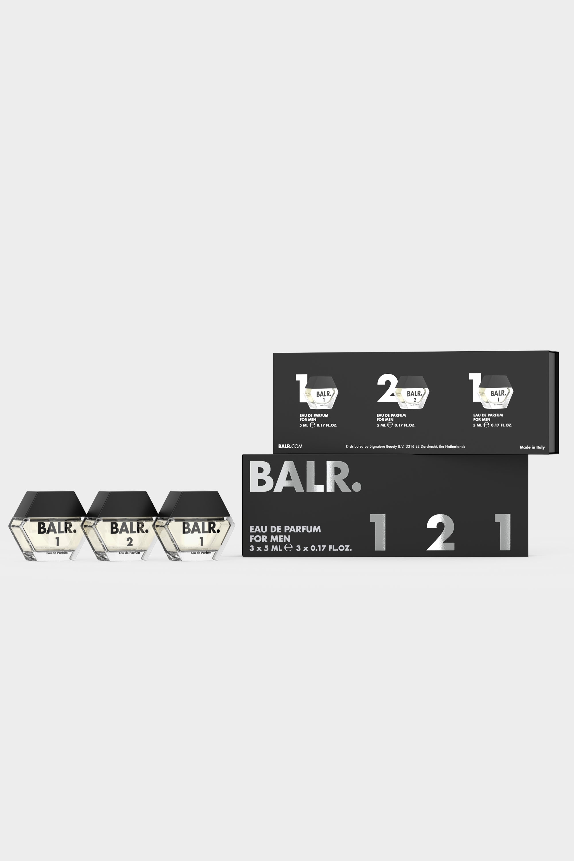 BALR 1/2/1 voor mannen miniatuur set zwart