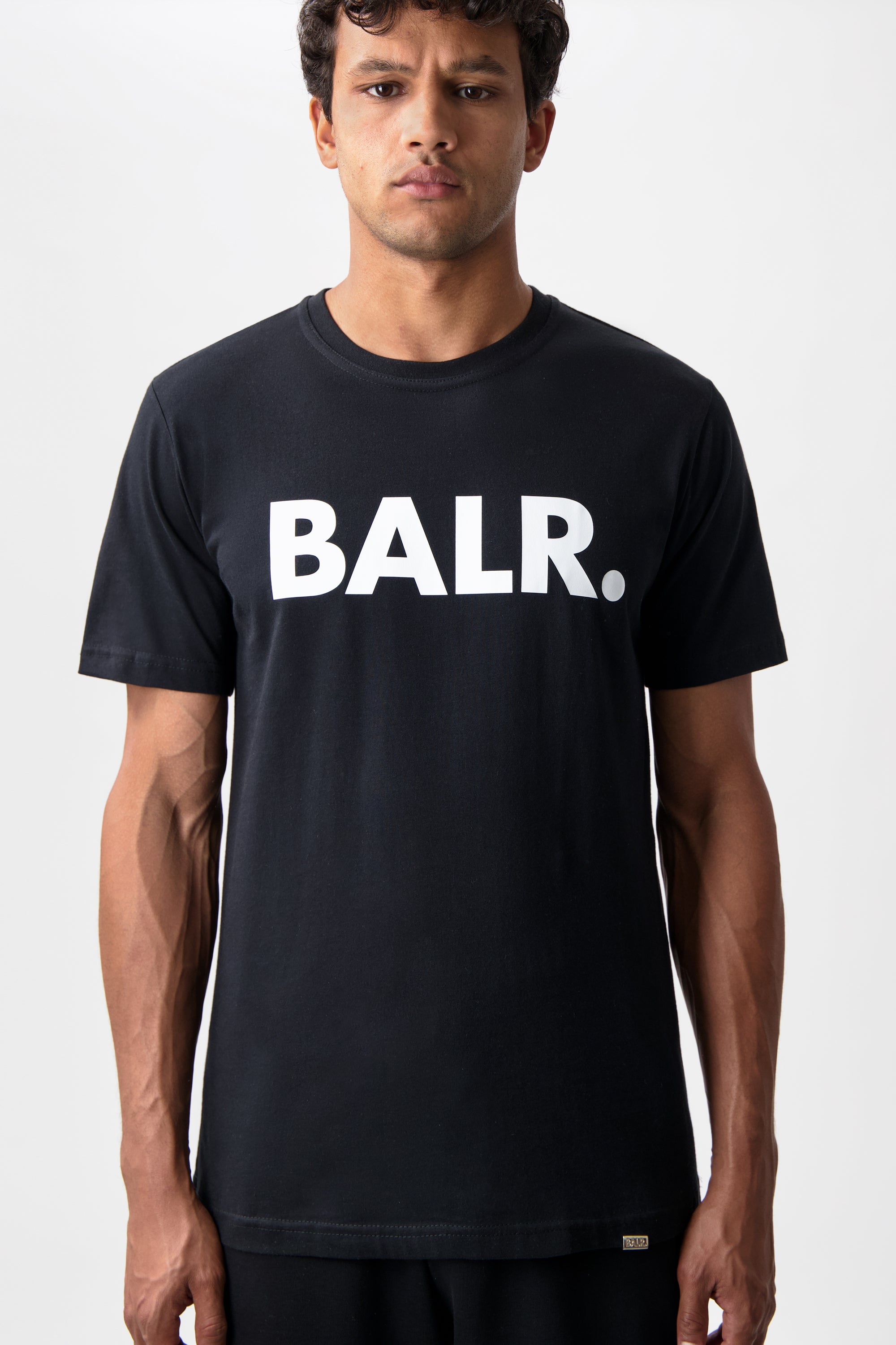 トップス BALR. WATERFALL STRAIGHT T-SHIRT Brand Straight T-Shirt Jet Black – BALR.