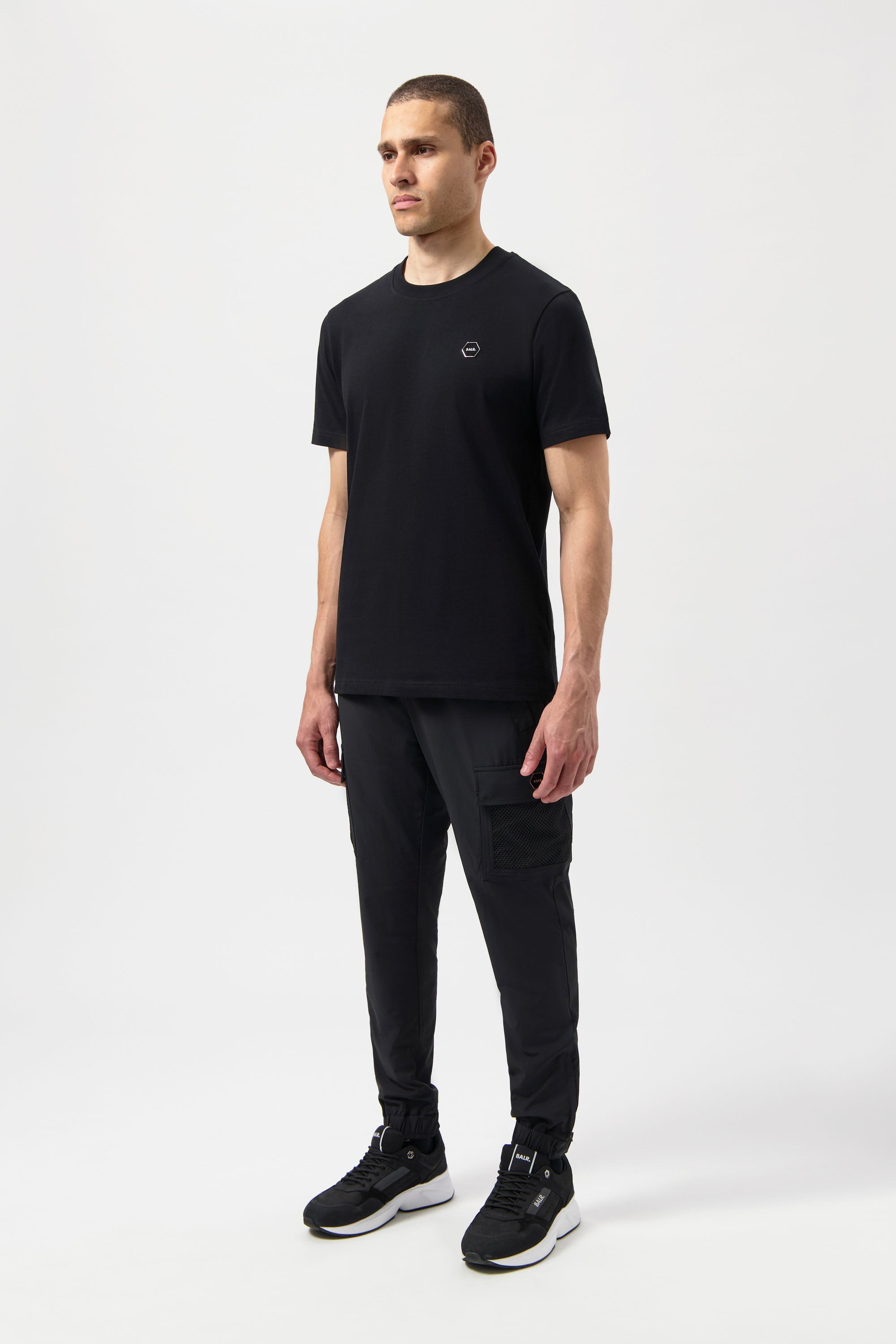 Hexline Regular Fit T-Shirt Jet Black