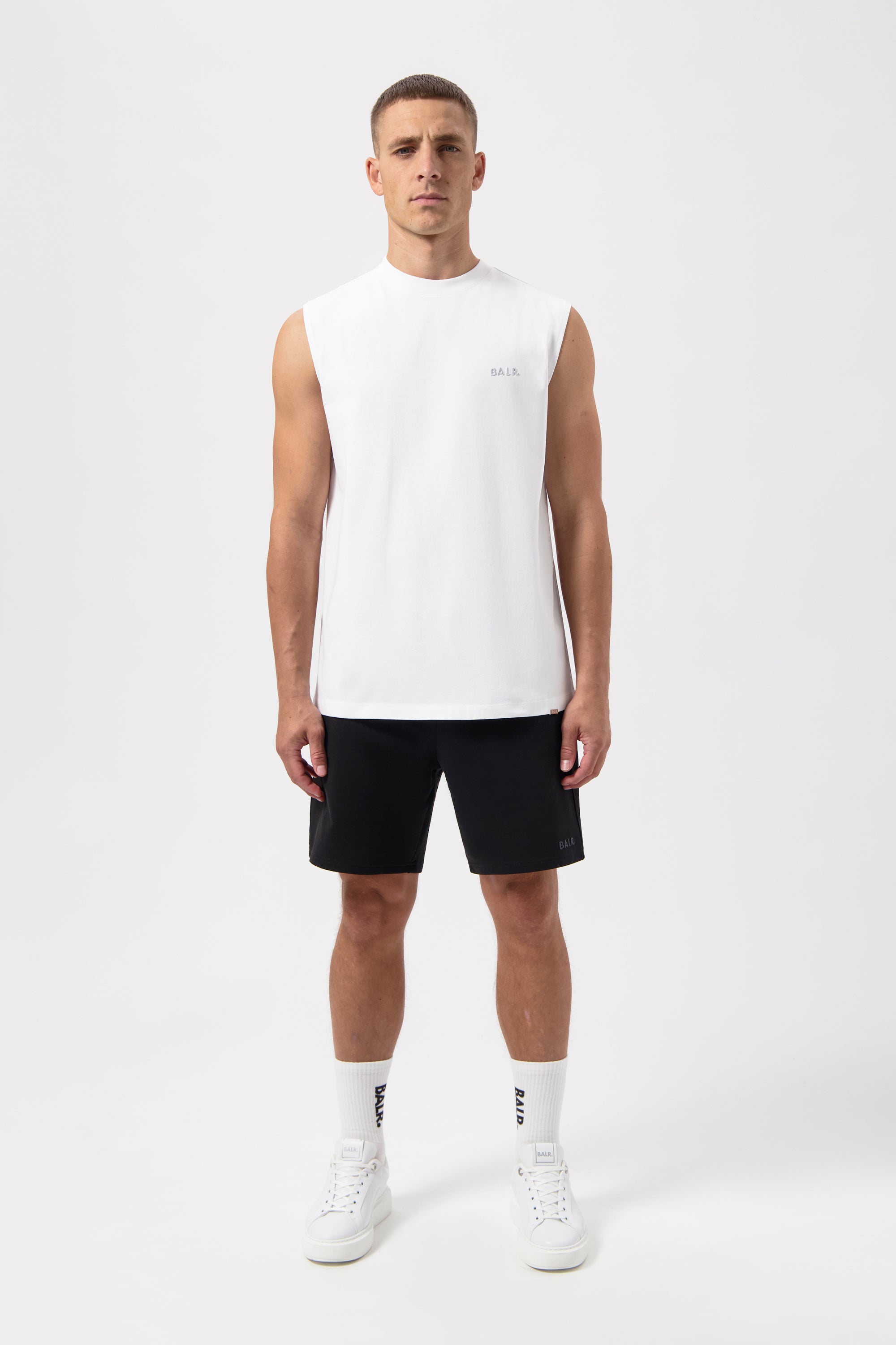 BALLAHOLIC Cotton Tank Top (white/black) – ballaholic