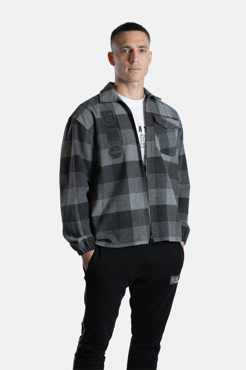 NFL x BALR. Box Flanellhemd Jet Black