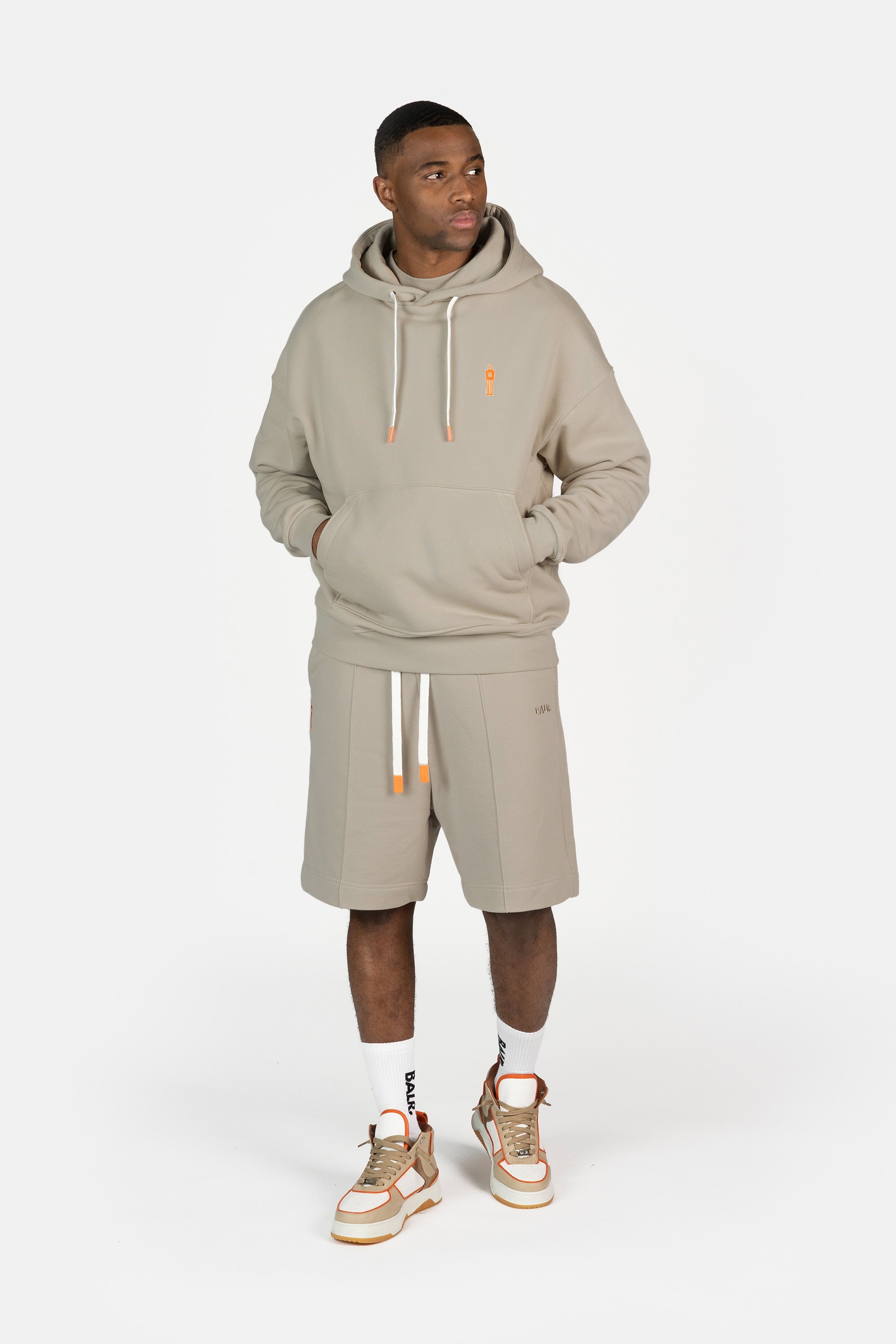 The Wall Box Fit Hoodie Silver Lining