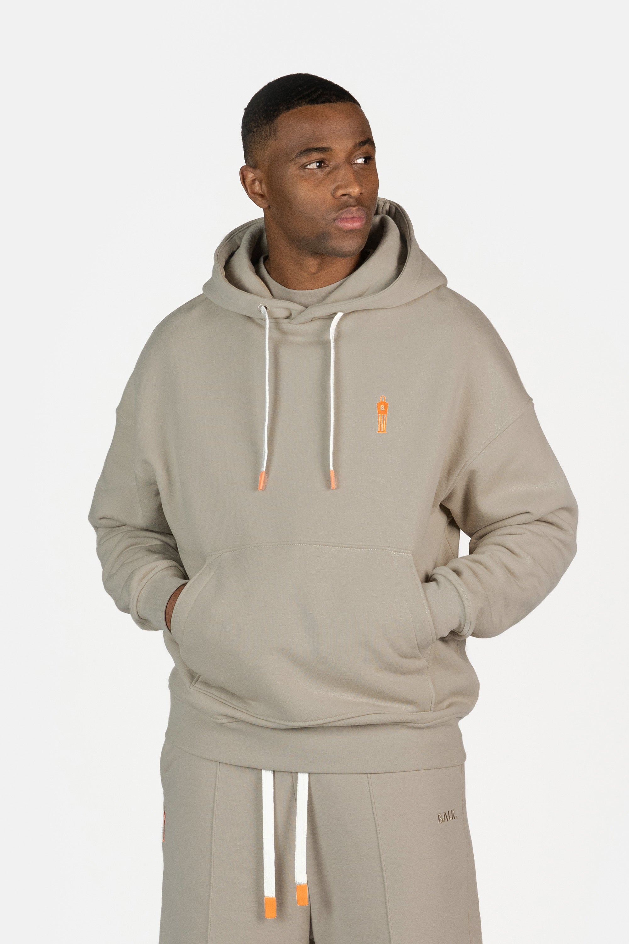 The Wall Box Fit Hoodie Silver Lining