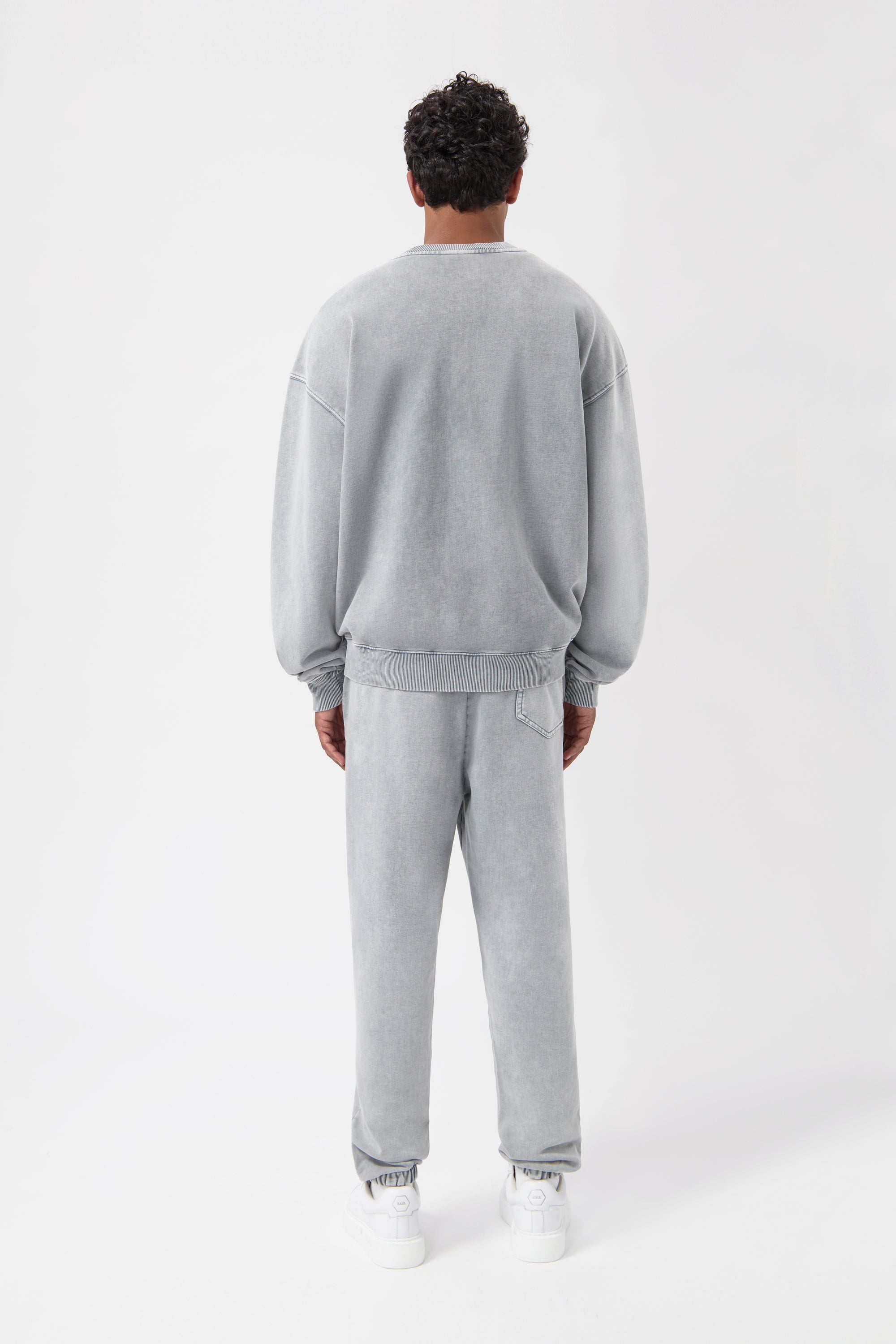 Urban Washed Box Sudadera Gris de Paloma