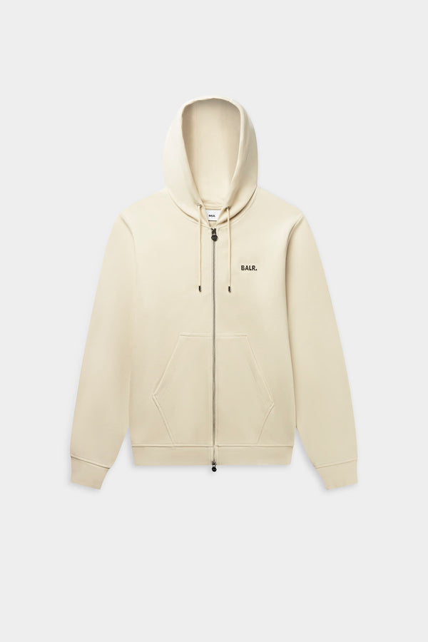 Q-Series Regular Fit Zip Through Hoodie White Swan – BALR.