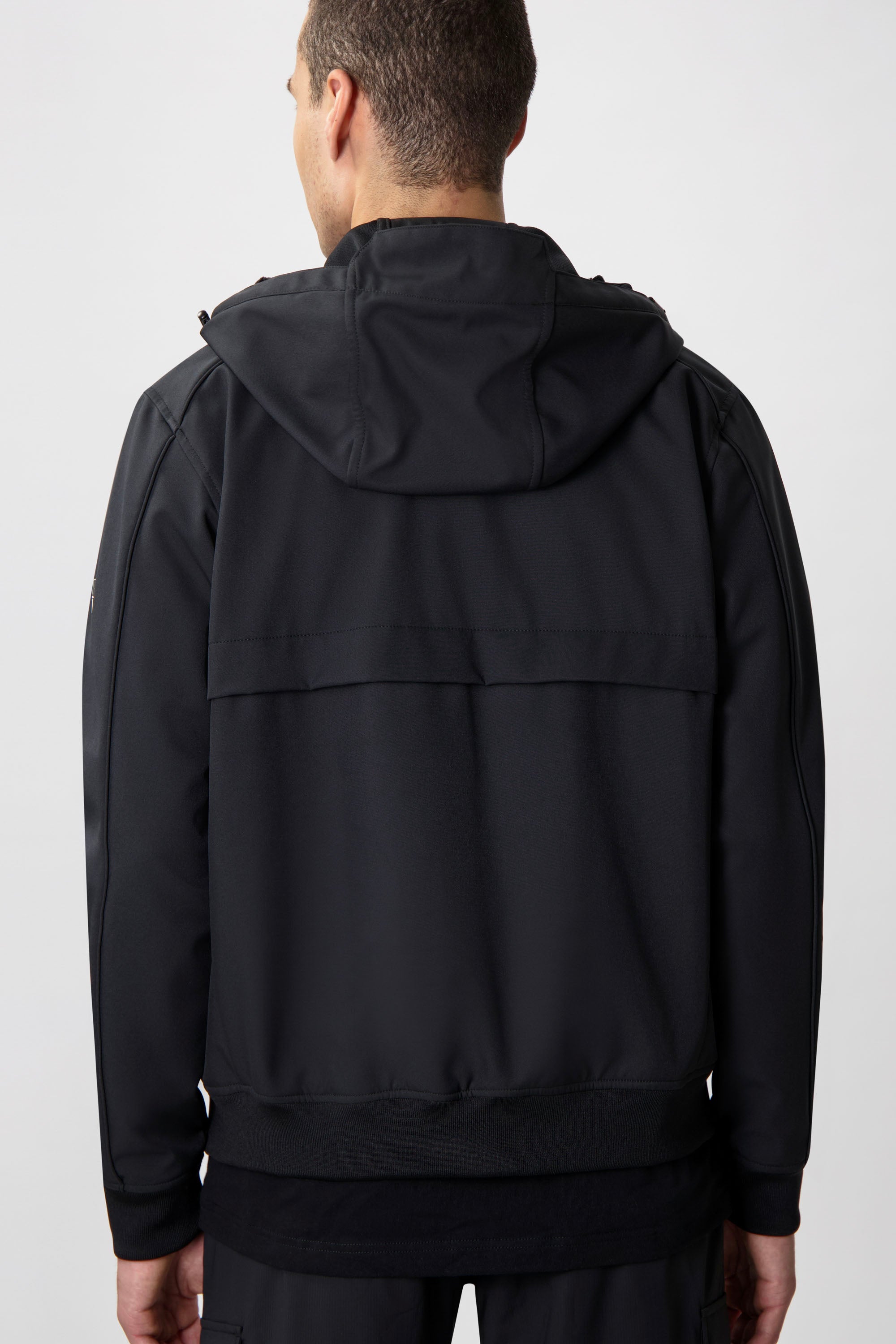 Hexline Regular Fit Chaqueta de concha suave Jet Black