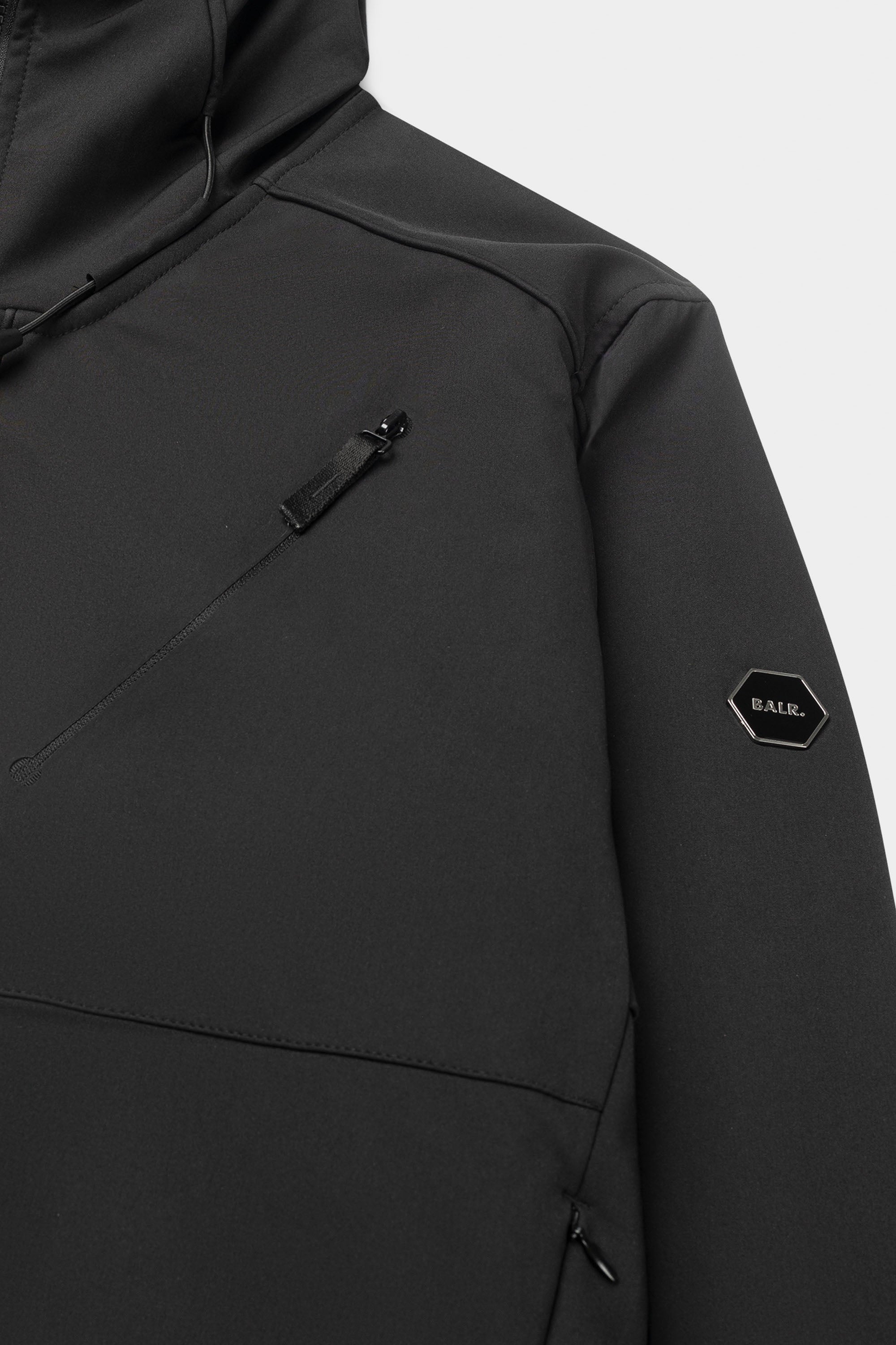 Hexline Regular Fit Chaqueta de concha suave Jet Black