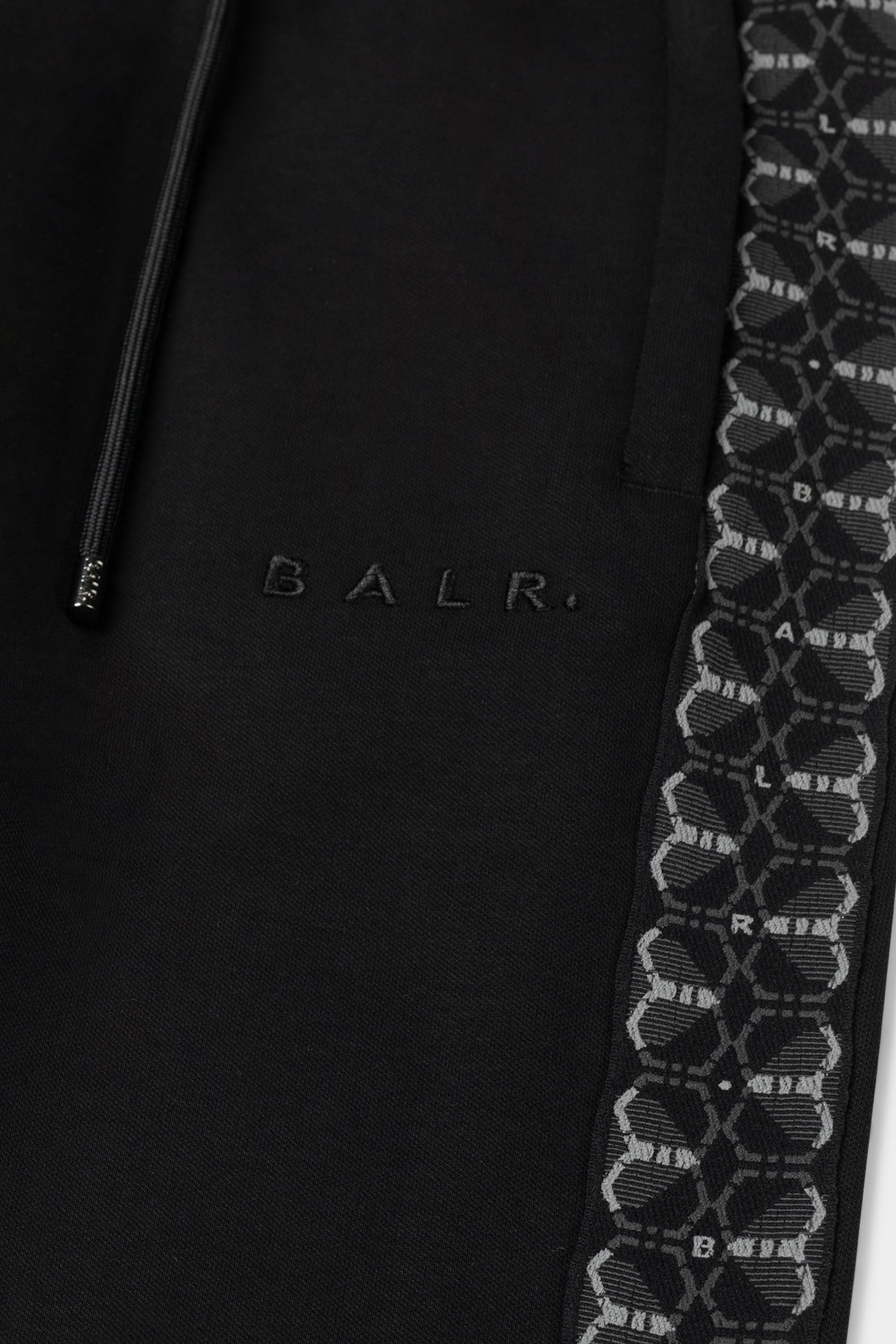 BALR. Monogram Tape Regular Fit Track Pants Jet Black