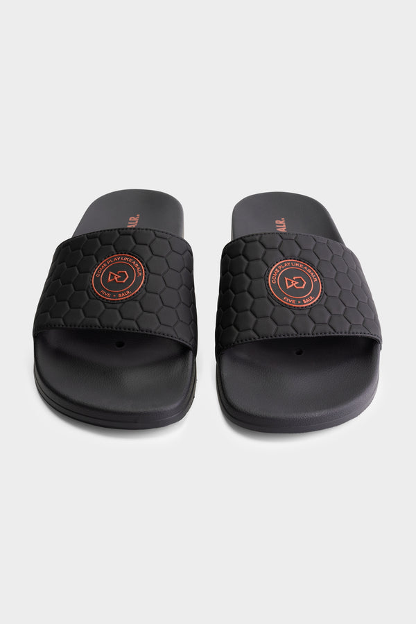 BALR. ジェットブラック サンダル CLASSIC BRAND SLIDE 2374-0010-co1.jpg