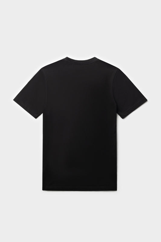 Brand Straight T-Shirt Jet Black/Dark Forest
