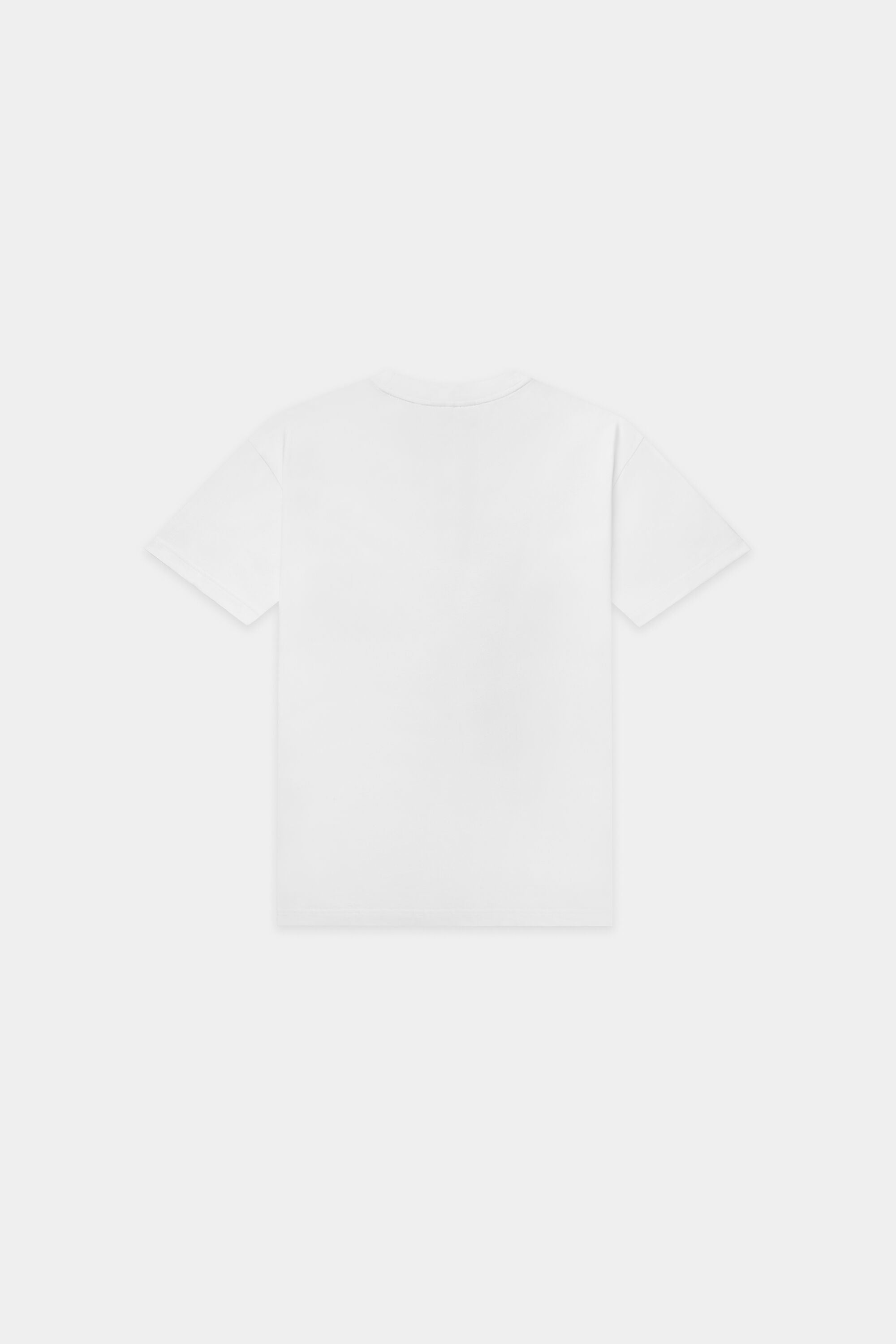 BALRXI Box Fit Camiseta de mezcla de seda blanca brillante