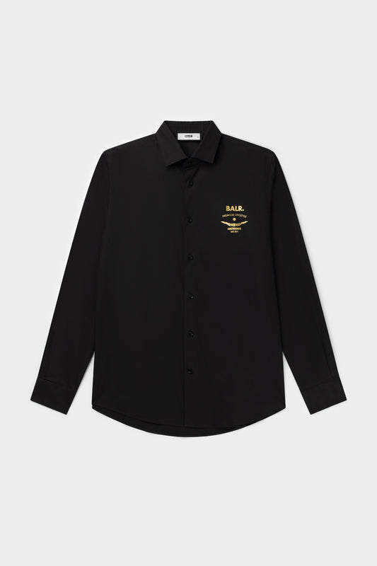 Phillipe Slim Emblem Shirt Jet Black
