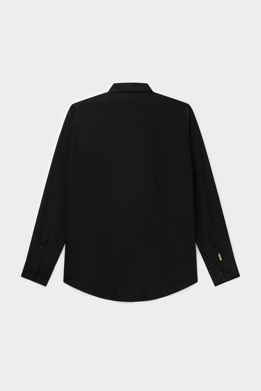 Phillipe Slim Emblem Shirt Jet Black