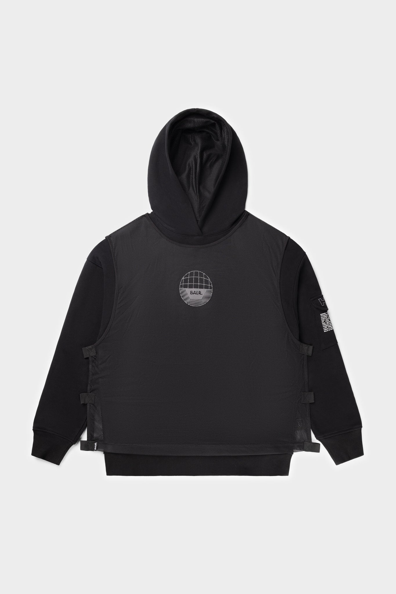Joey Box Mesh H2S Hoodie Jet Black BALR