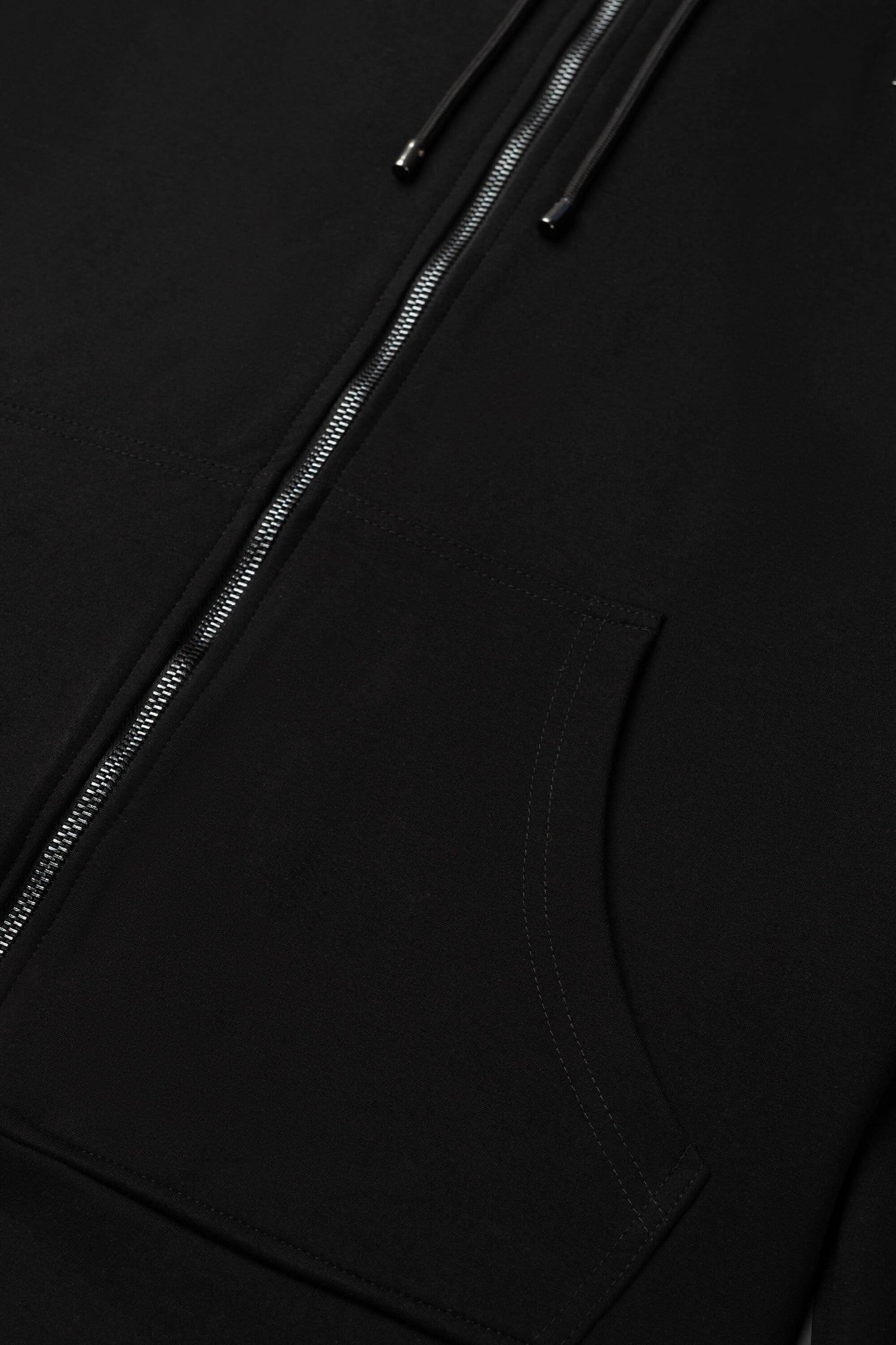 BALR. Q TAPE ZIP THROUGH HOODIE - Zip-up sweatshirt - jet black/black -  Zalando.de