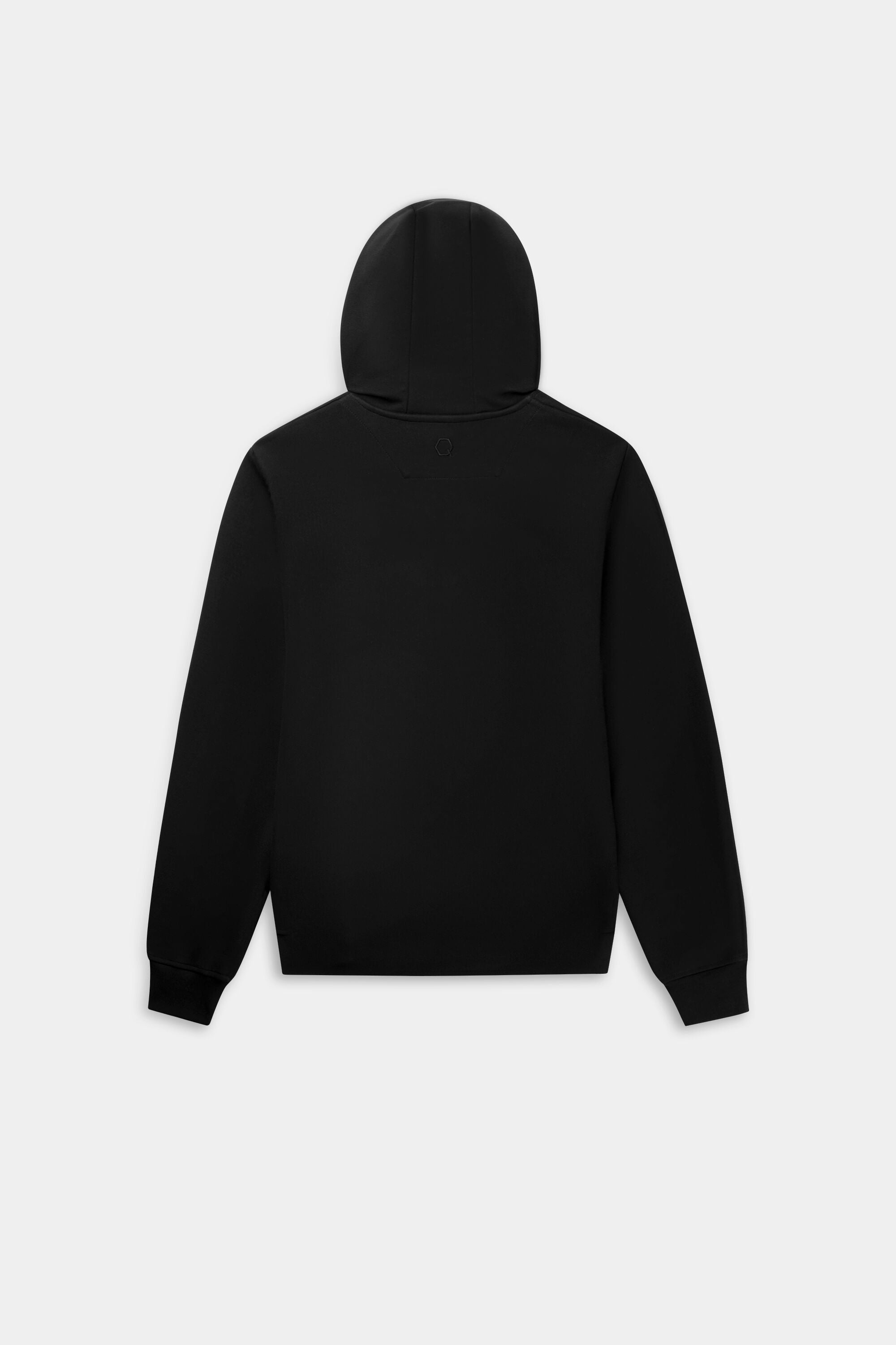 Q-Series Regular Fit Zip Through Hoodie Jet Black