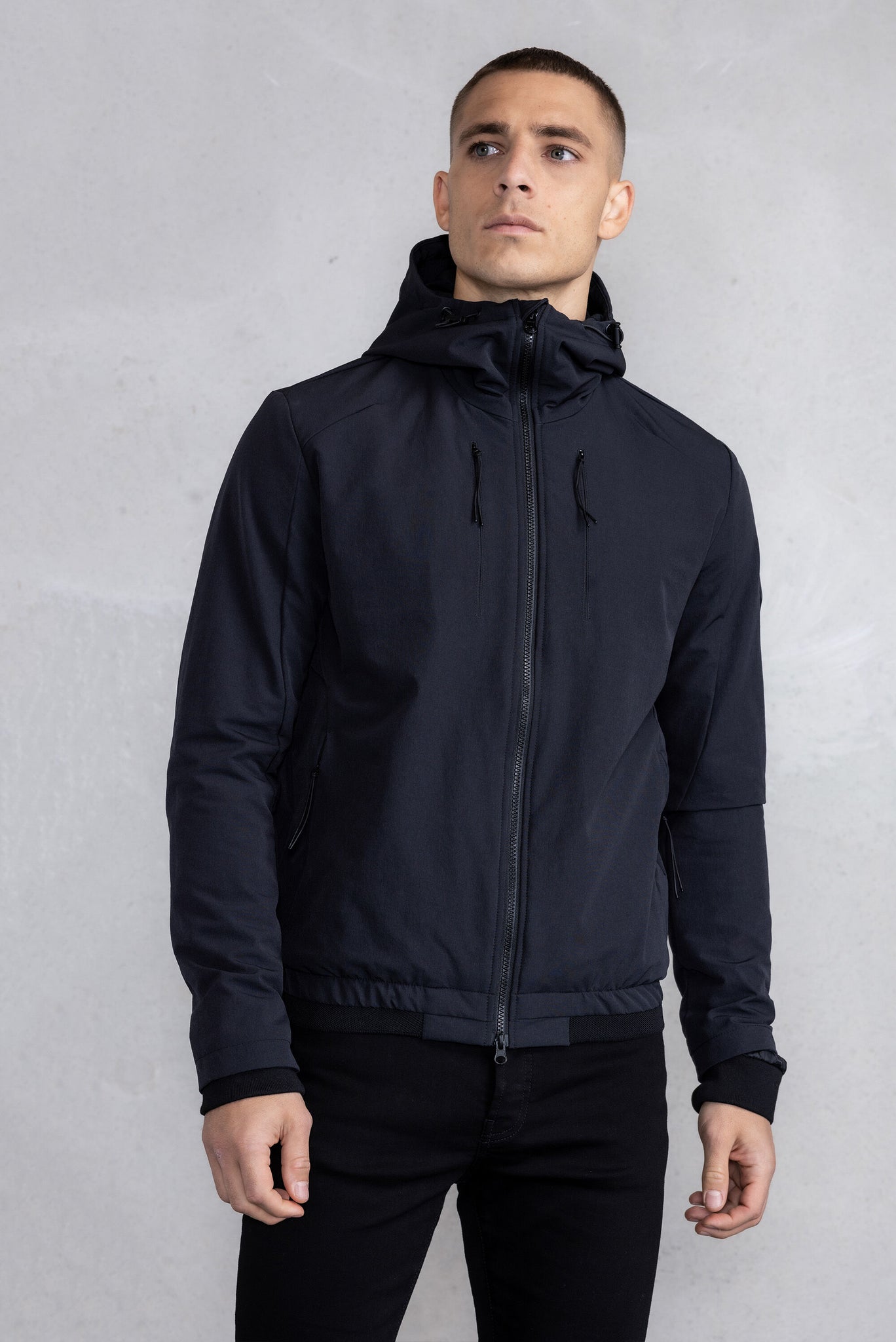 Alec Hooded Windbreaker Jacket Jet Black – BALR.