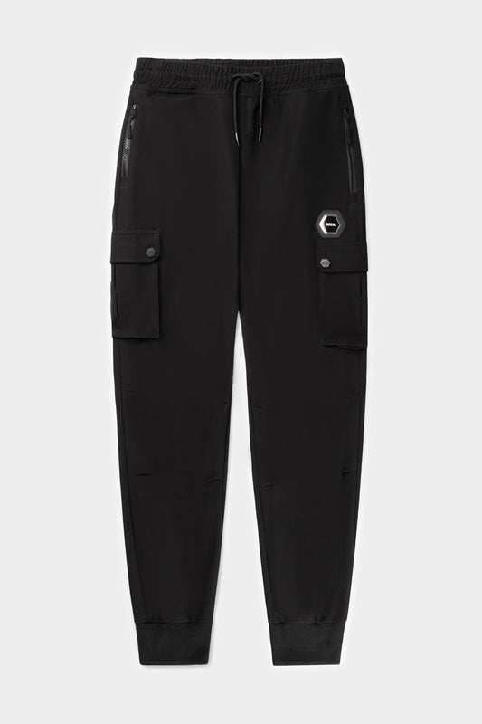 Q-Cargo Lux Slim Sweatpants Jet Black