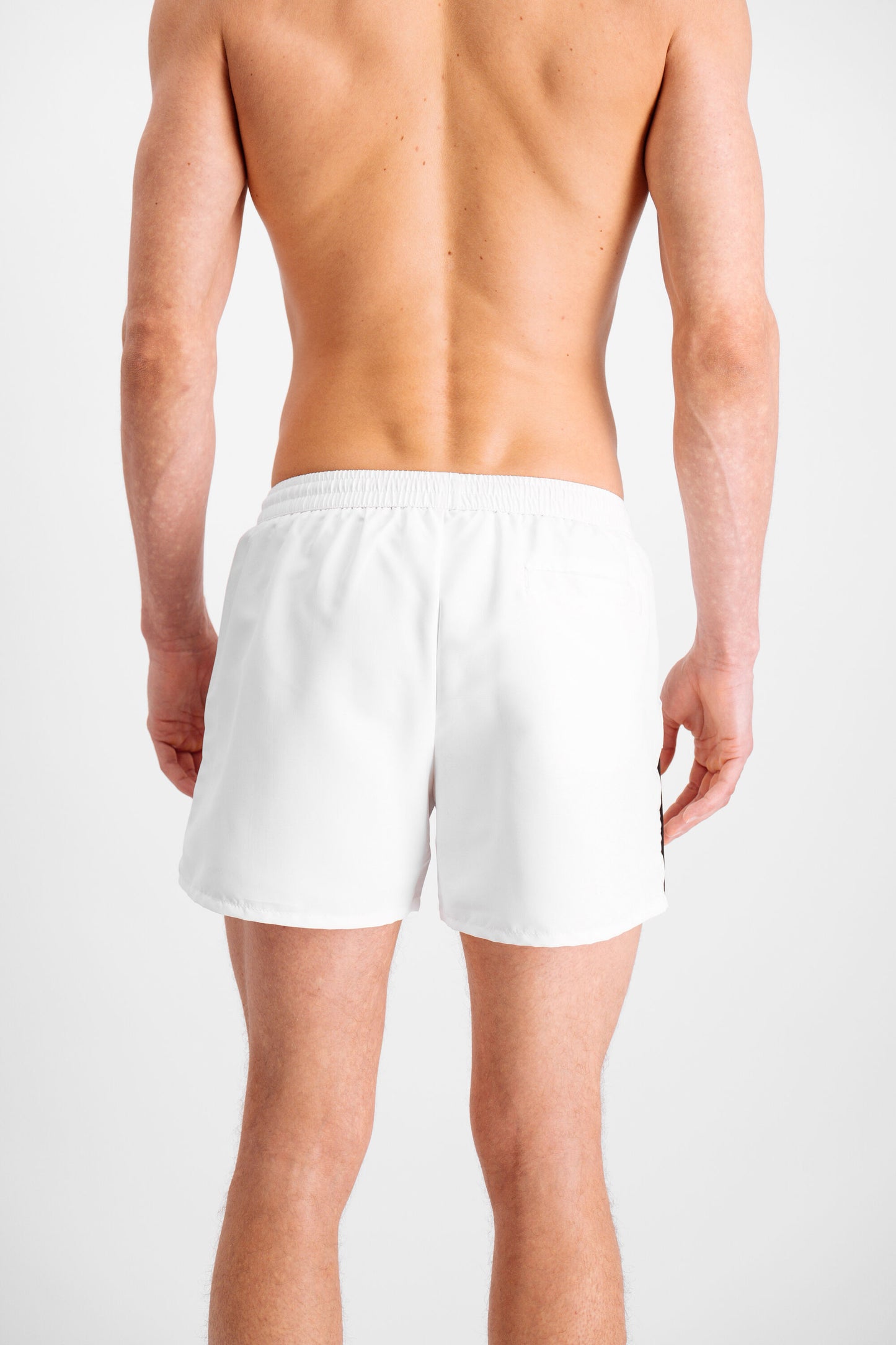 Contrast Piping Classic Swim Shorts White
