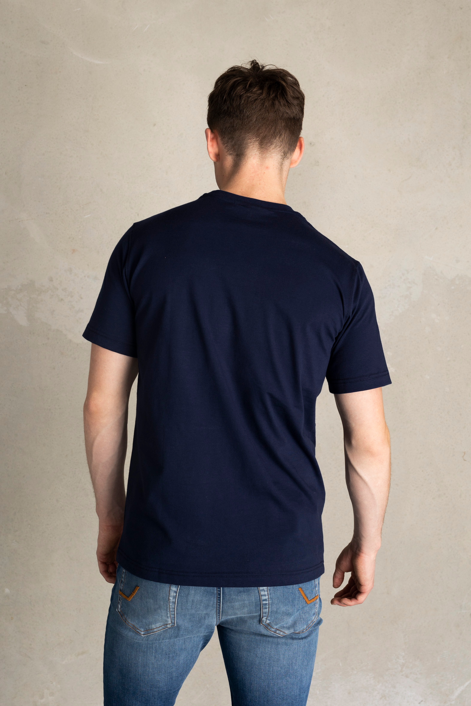 Brand Straight T-Shirt Navy Blue