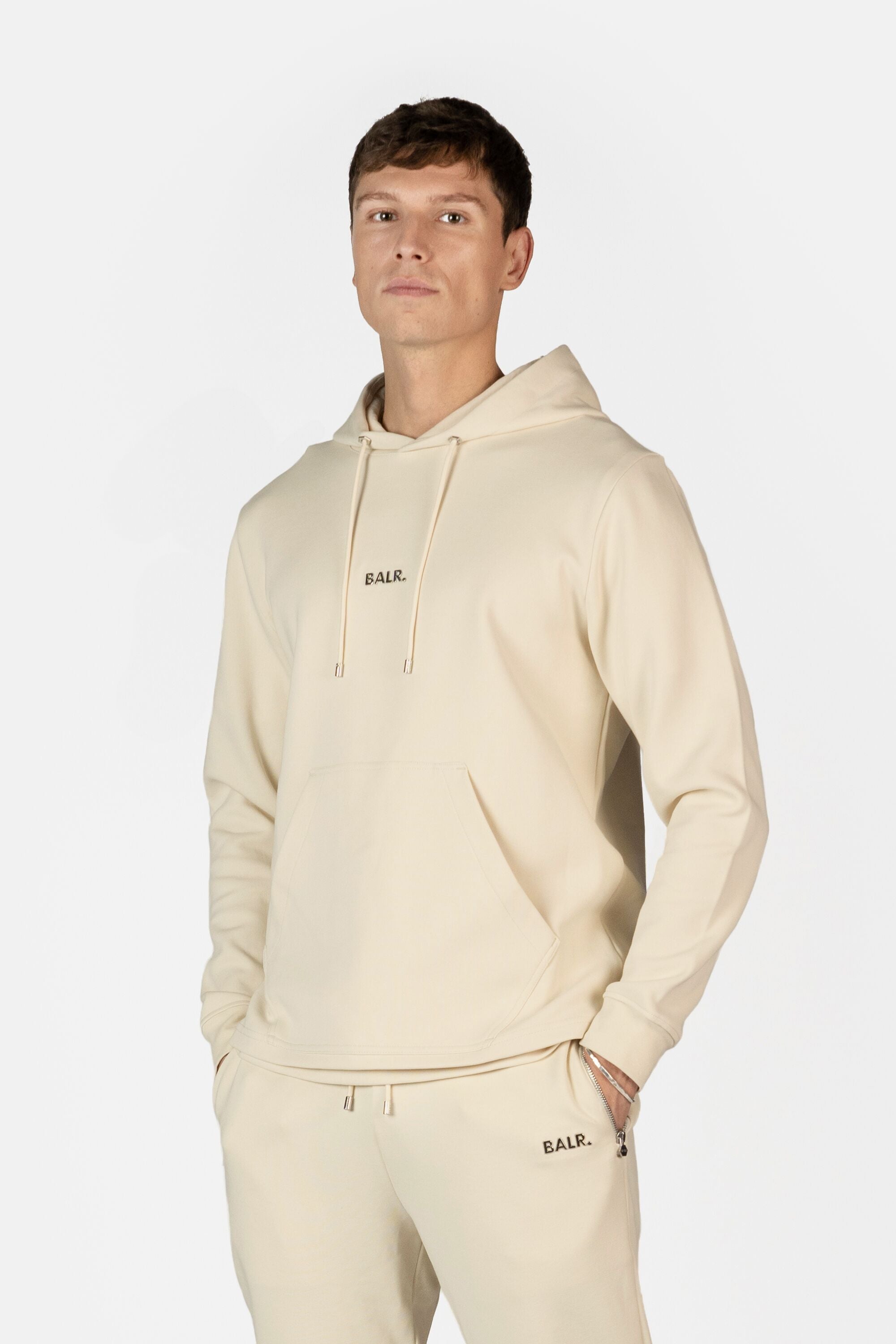 Q-Series Regular Fit Hoodie White Swan