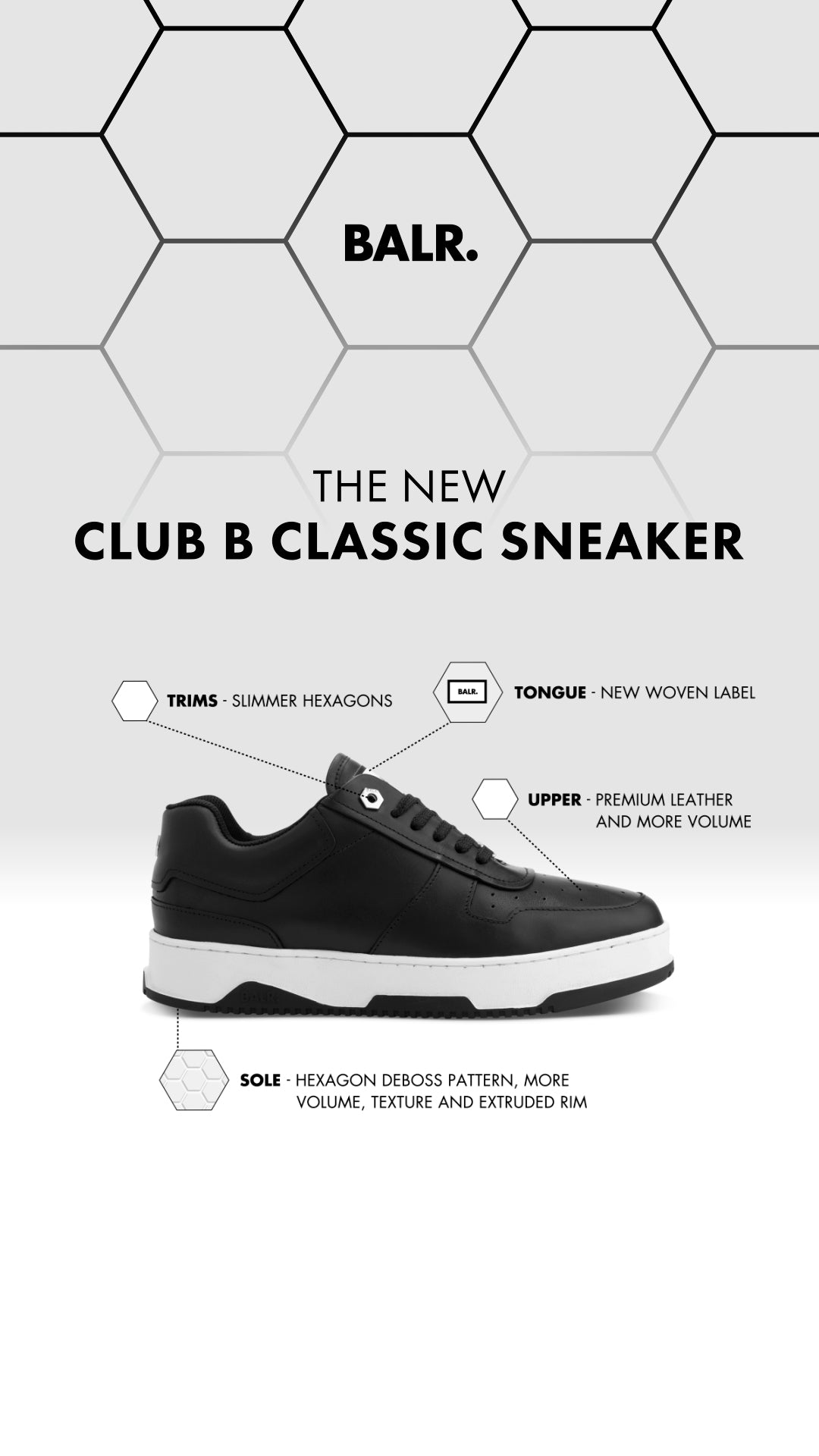 Club B Classic Sneaker Jet Black